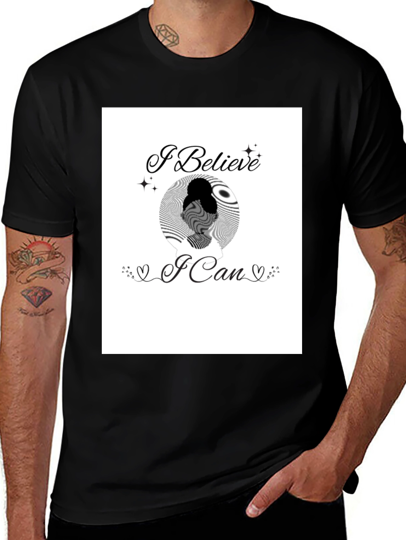 Believe in Yourself Graphic Tee - Black