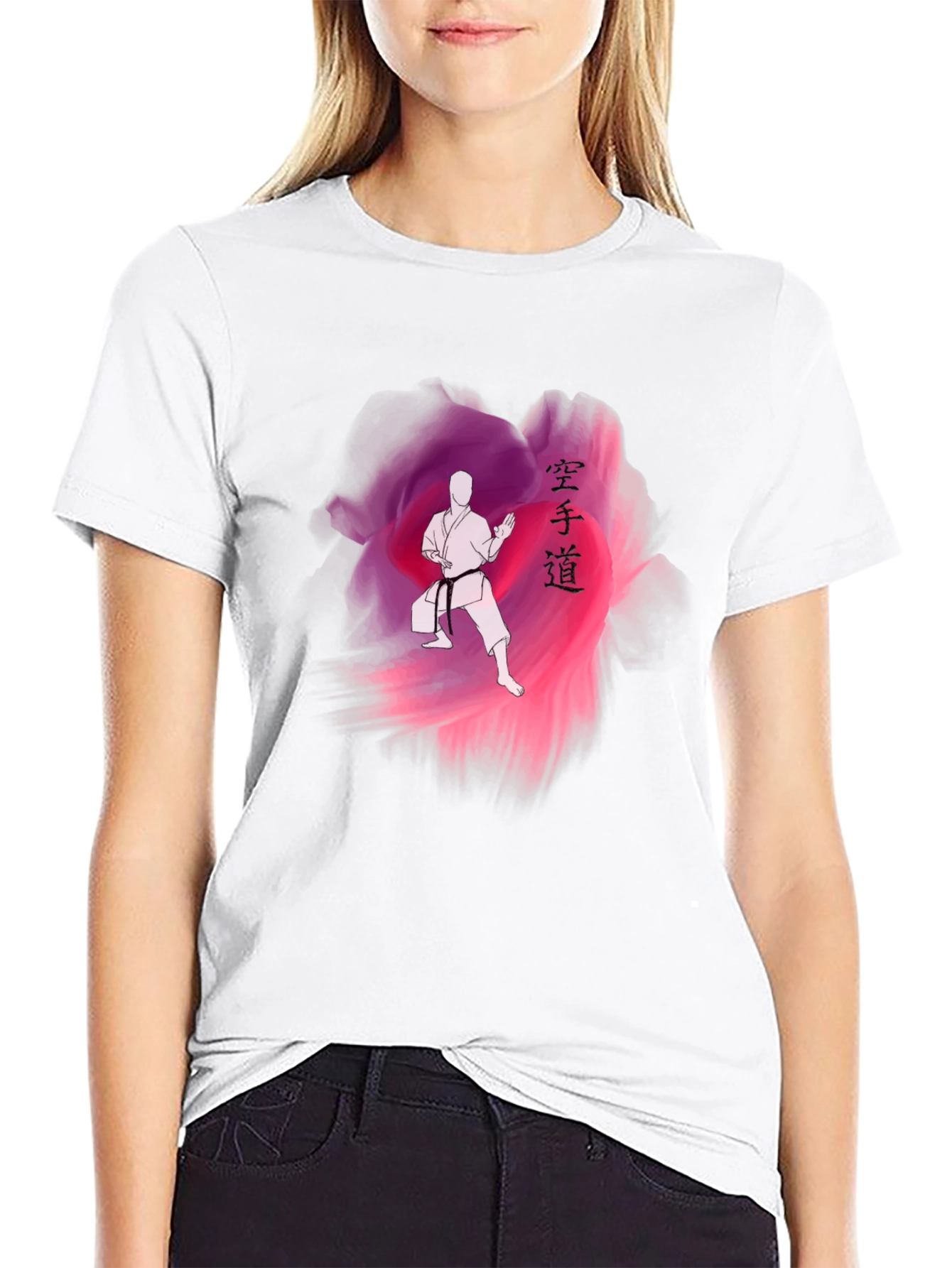 Karate Silhouette Graphic T-Shirt