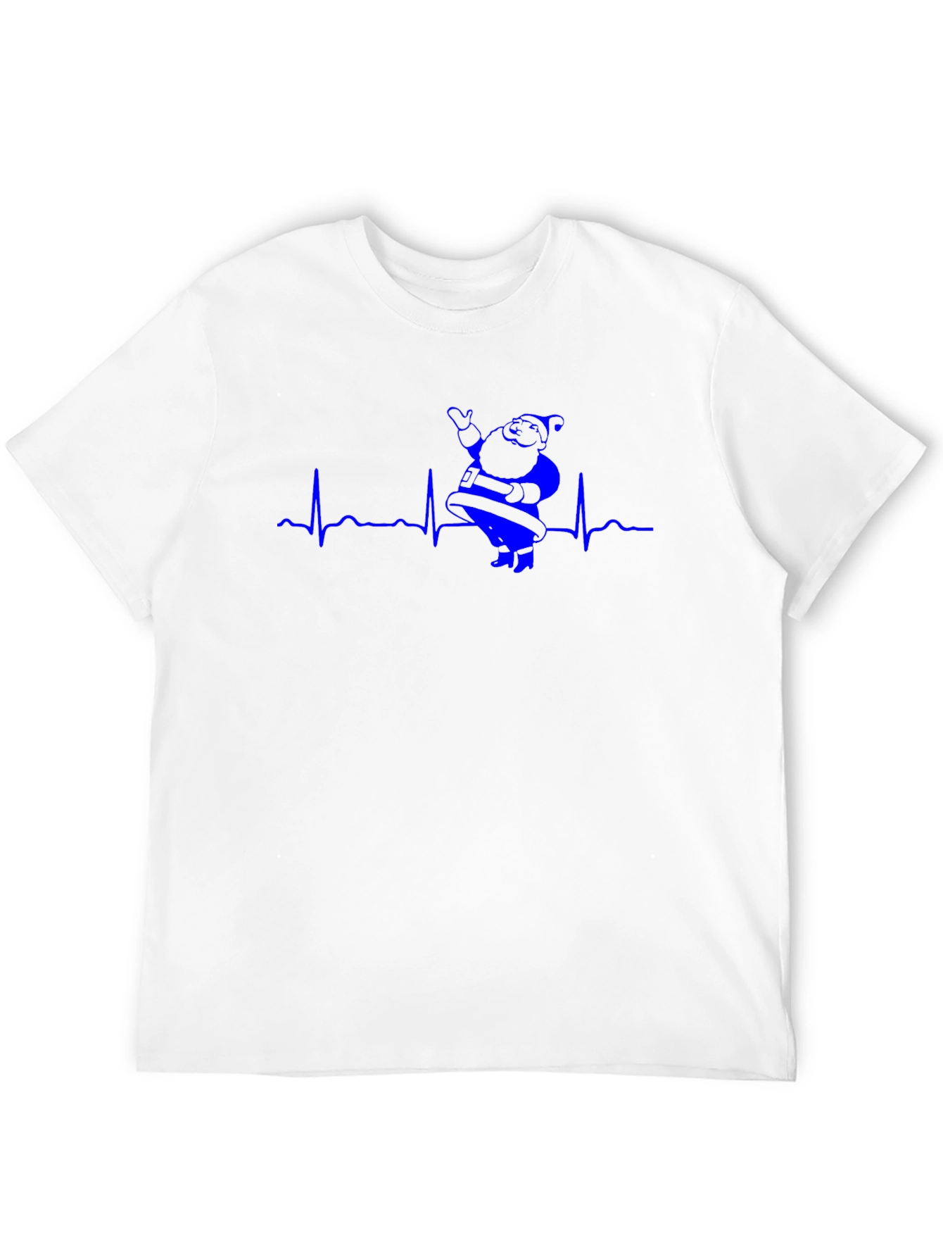 Santa Heartbeat T-Shirt - Holiday Festive Wear