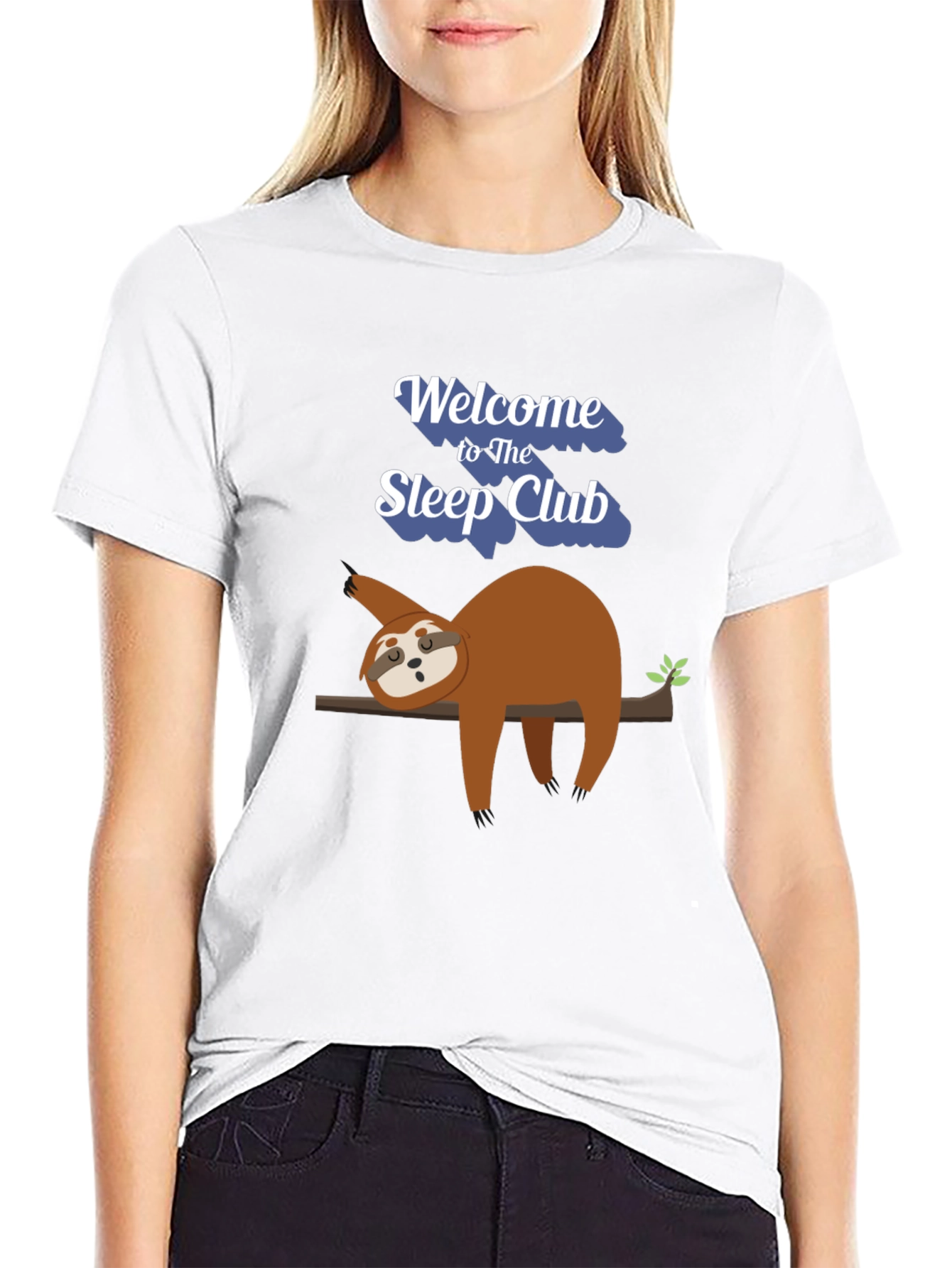 Sleep Club Sloth Graphic T-Shirt - Relaxed Fit