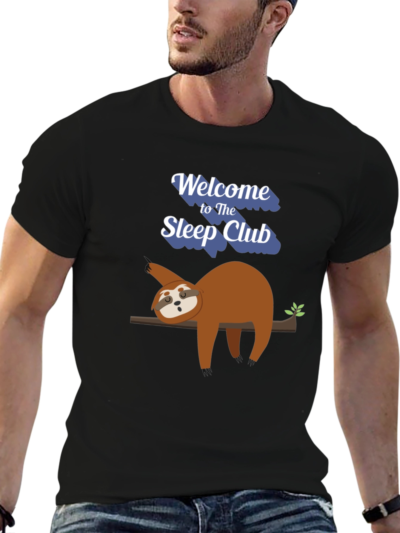 Sleep Club Sloth Graphic T-Shirt - Relaxed Fit