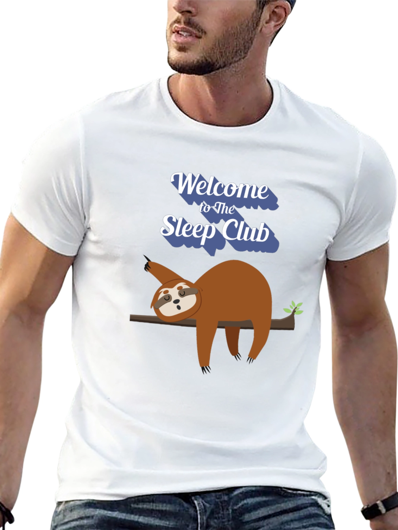 Sleep Club Sloth Graphic T-Shirt - Relaxed Fit