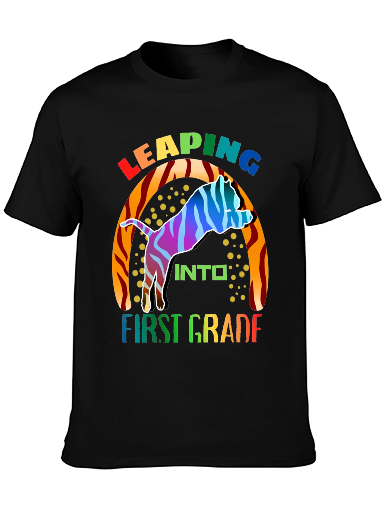 Leaping into First Grade Kids T-Shirt