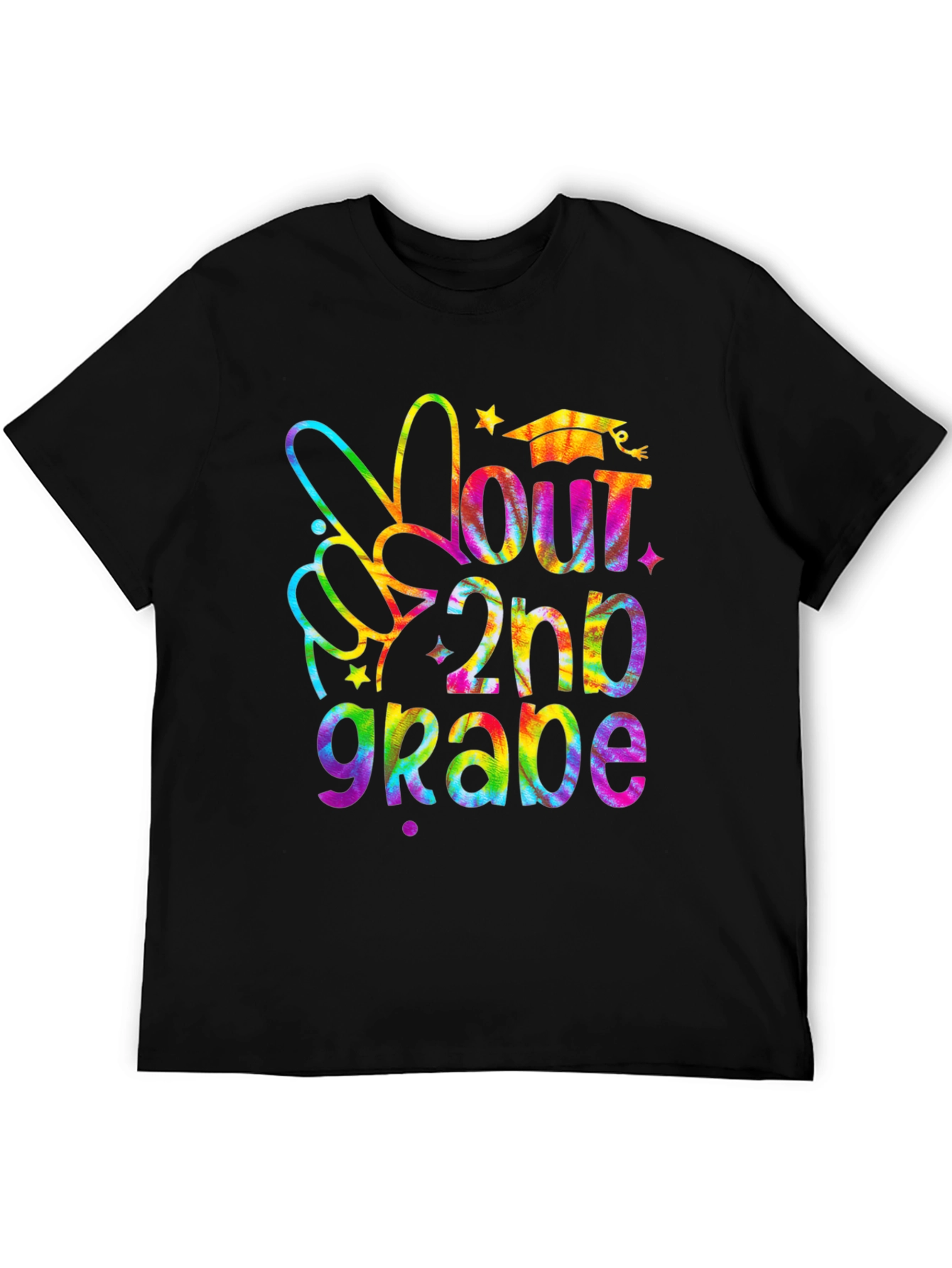 Peace Out 2nd Grade Tie-Dye Graduation T-Shirt