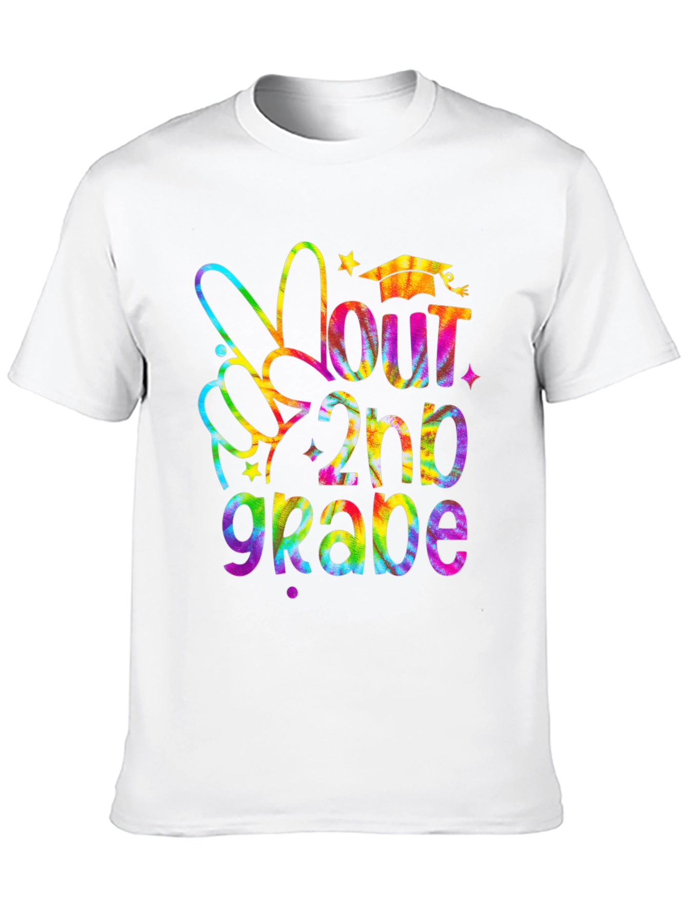 Peace Out 2nd Grade Tie-Dye Graduation T-Shirt