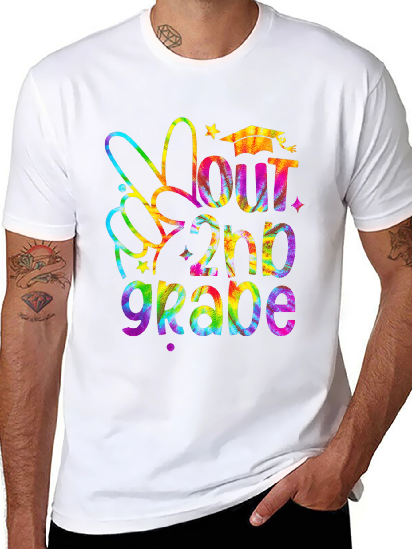 Peace Out 2nd Grade Tie-Dye Graduation T-Shirt