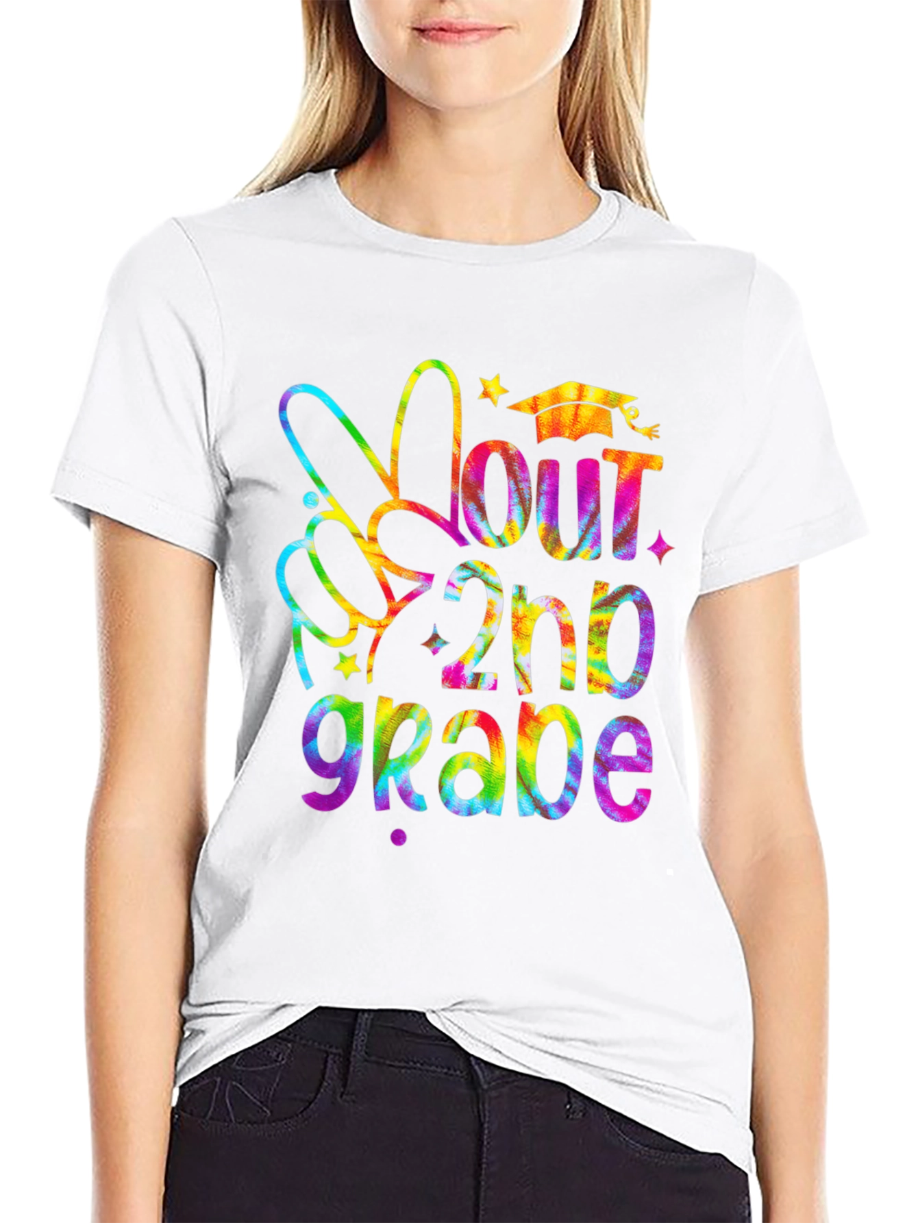 Peace Out 2nd Grade Tie-Dye Graduation T-Shirt