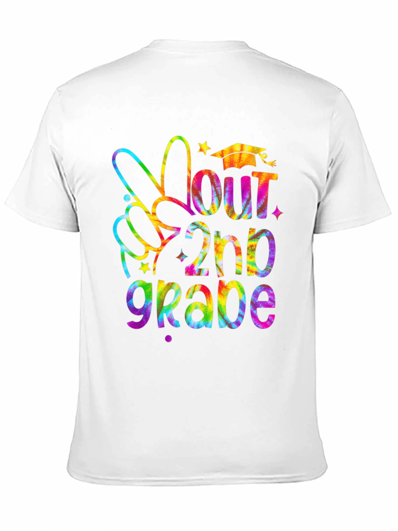 Peace Out 2nd Grade Tie-Dye Graduation T-Shirt