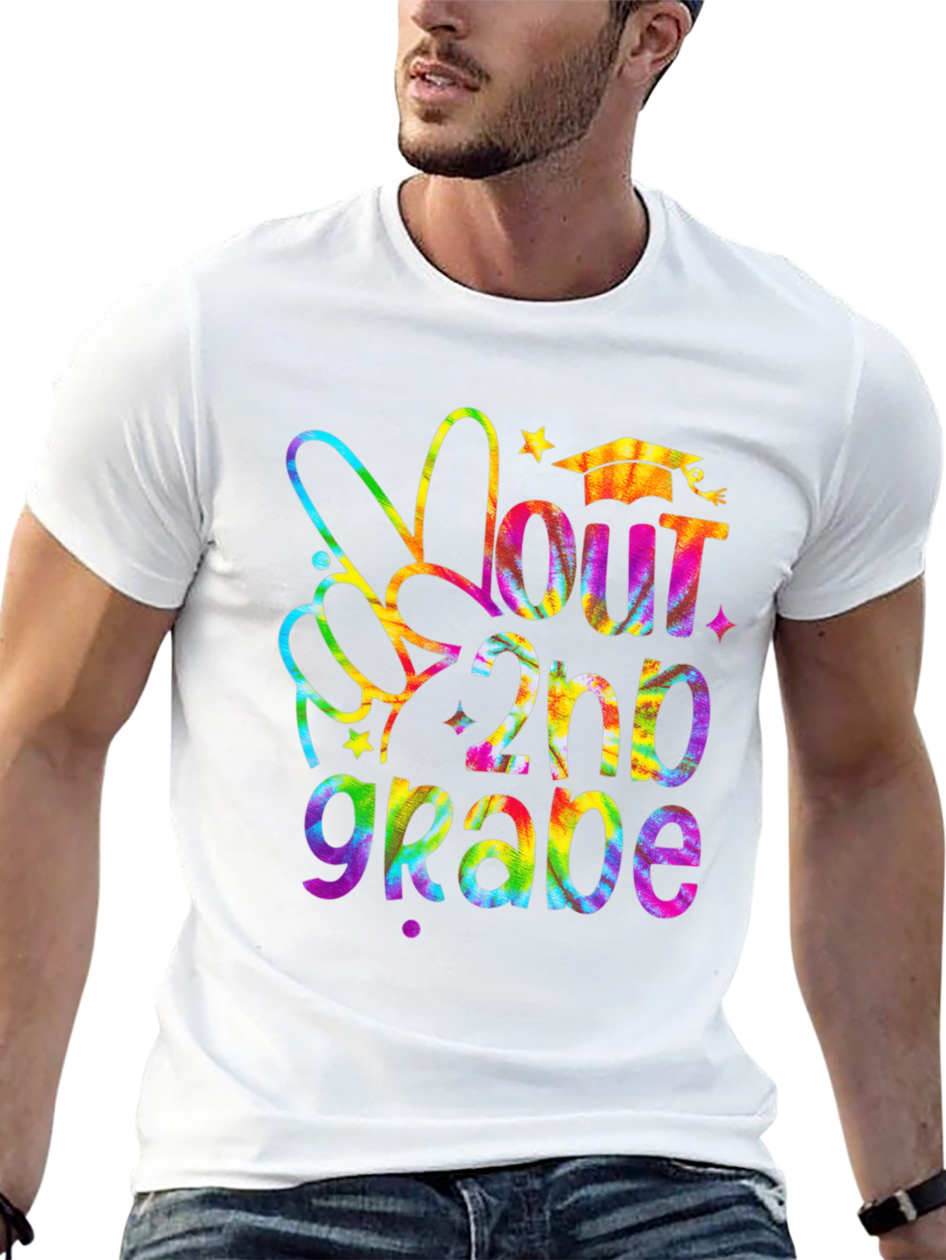 Peace Out 2nd Grade Tie-Dye Graduation T-Shirt