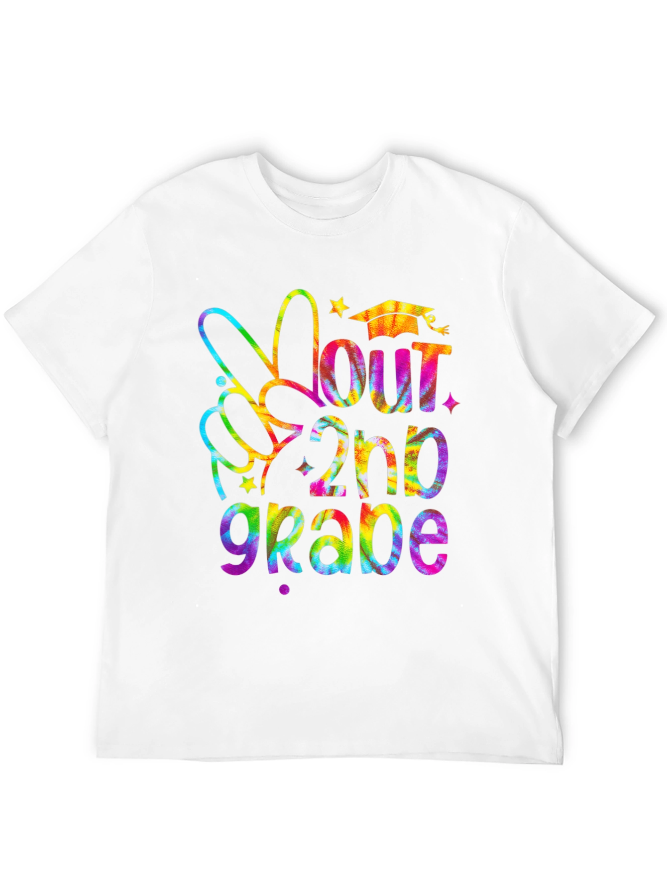 Peace Out 2nd Grade Tie-Dye Graduation T-Shirt