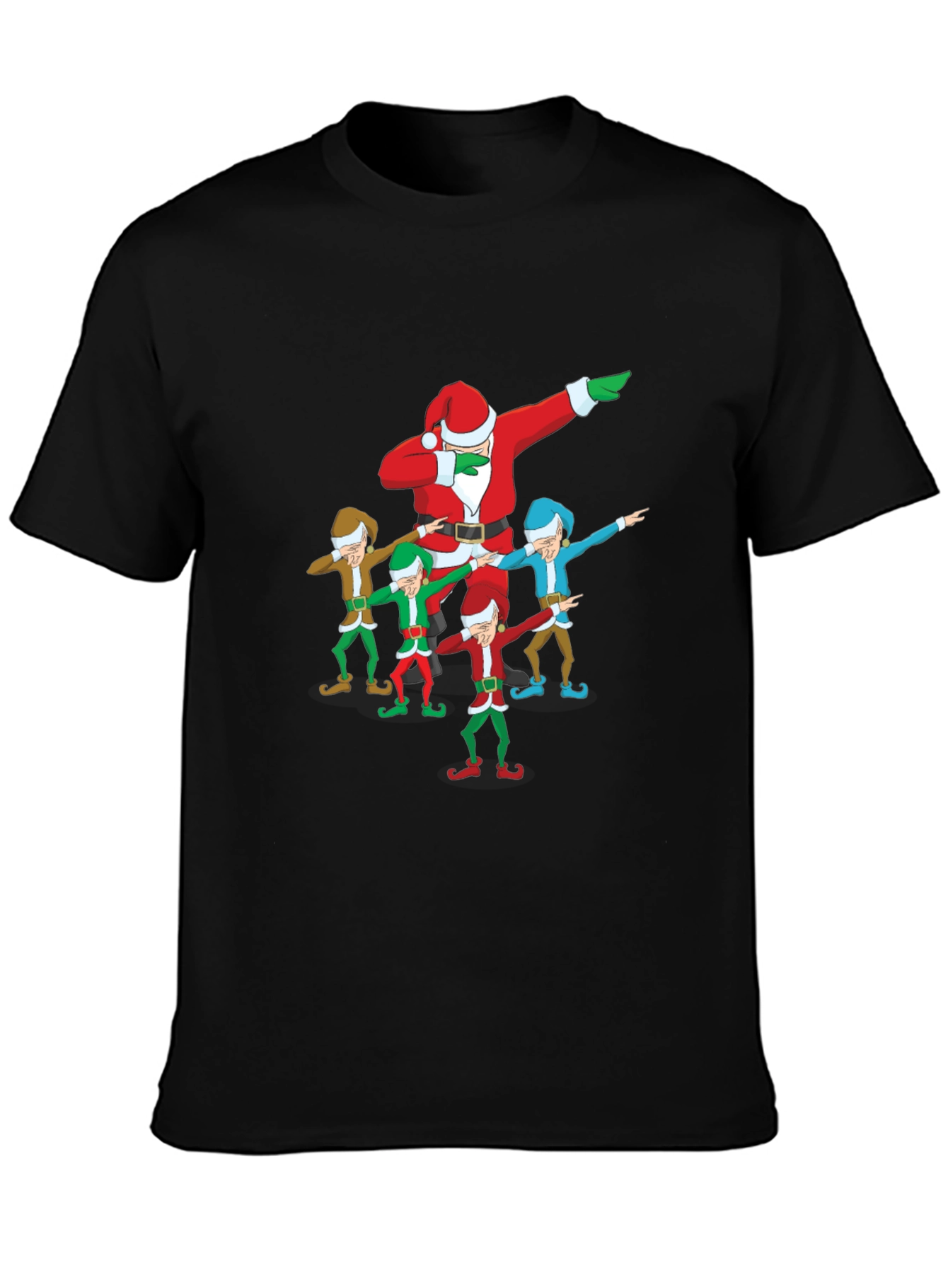 Dabbing Santa & Elves Graphic T-Shirt