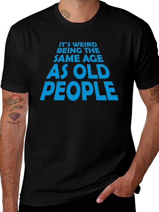Funny Old People Graphic Tee - Black Cotton T-Shirt