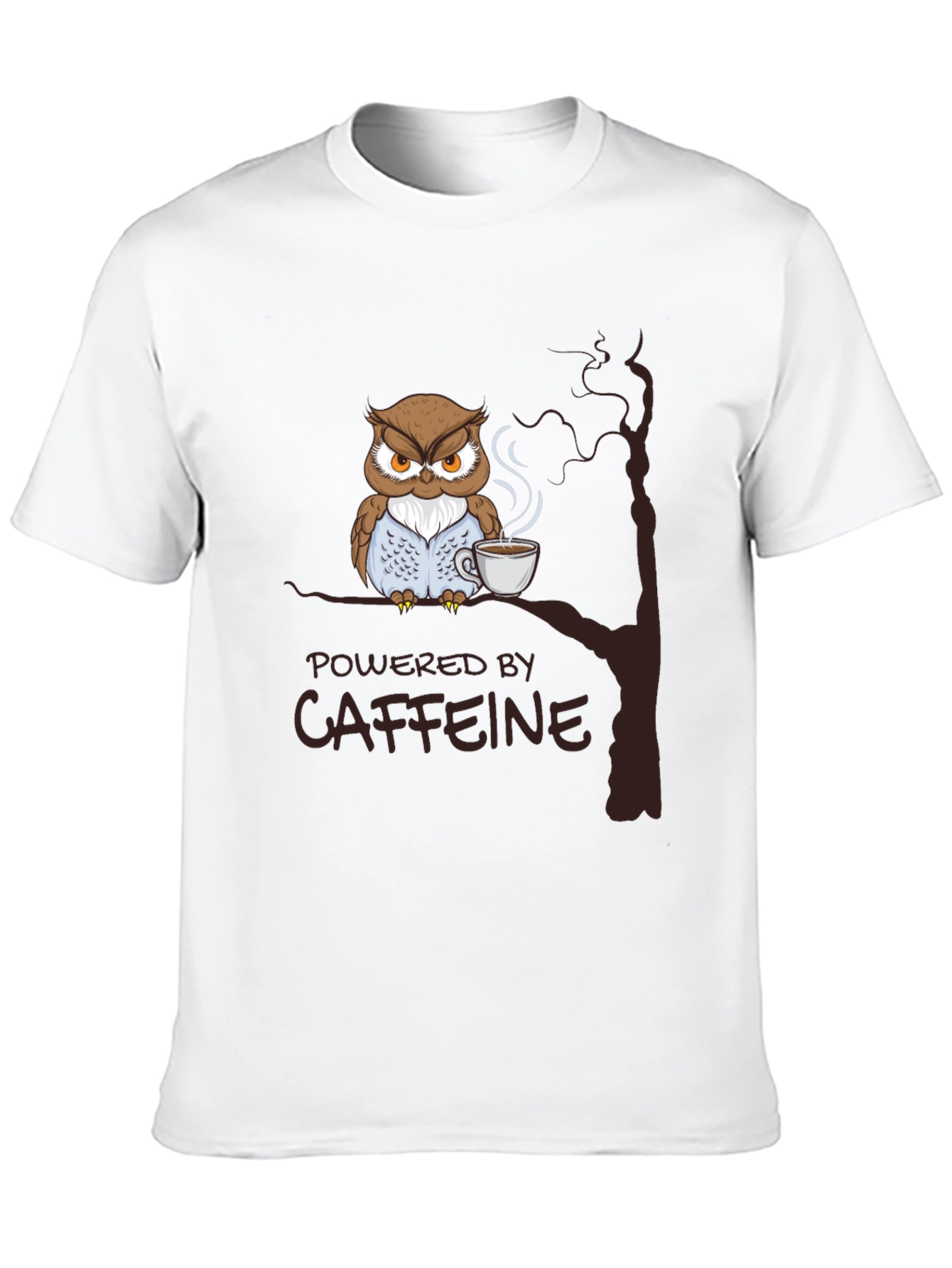 Caffeine Owl T-Shirt - Mens Black Graphic Tee
