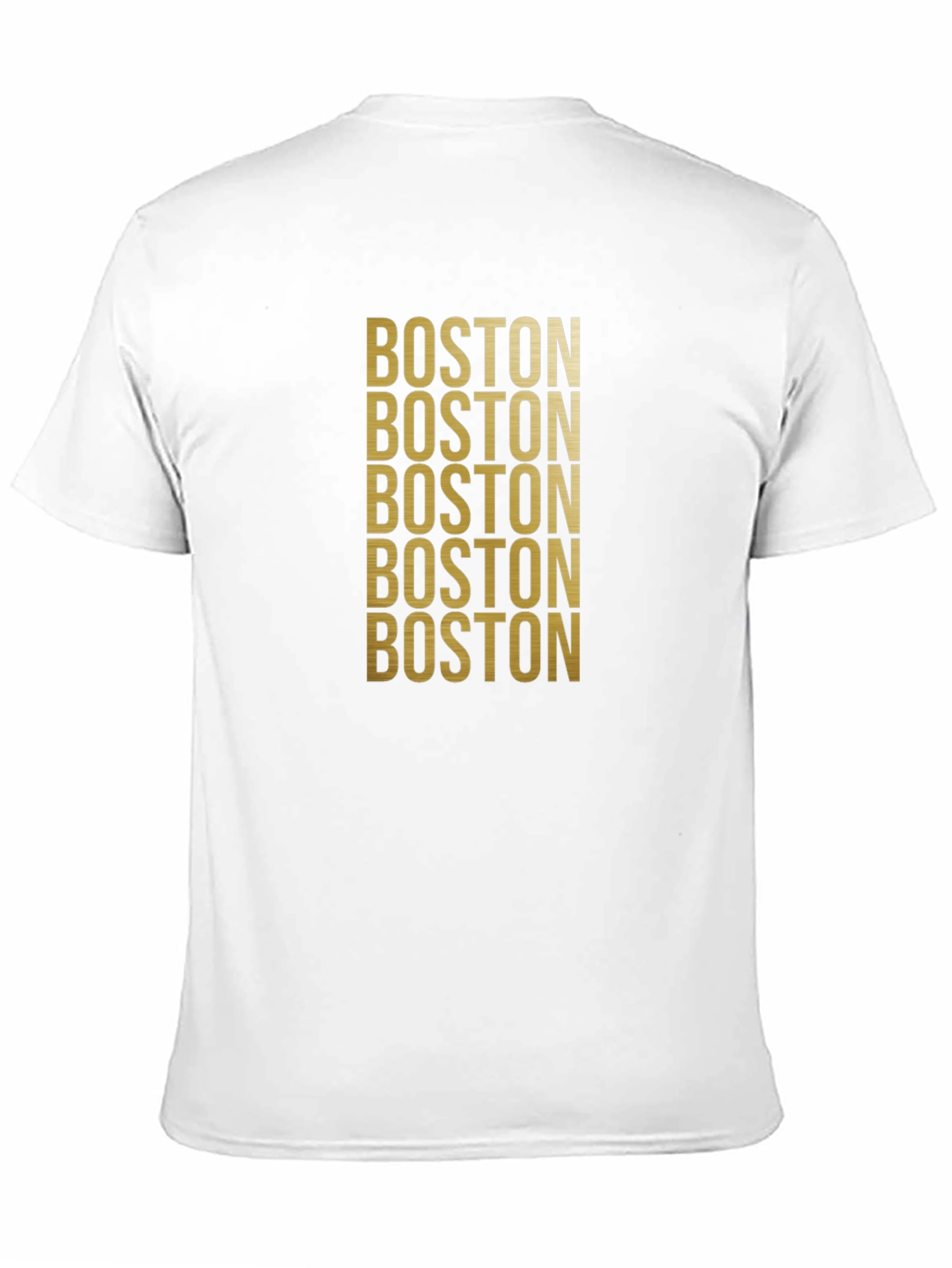 Boston Gold Print Black T-Shirt