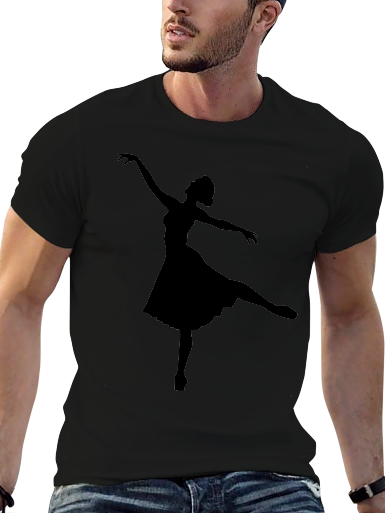 Ballerina Silhouette Black T-Shirt