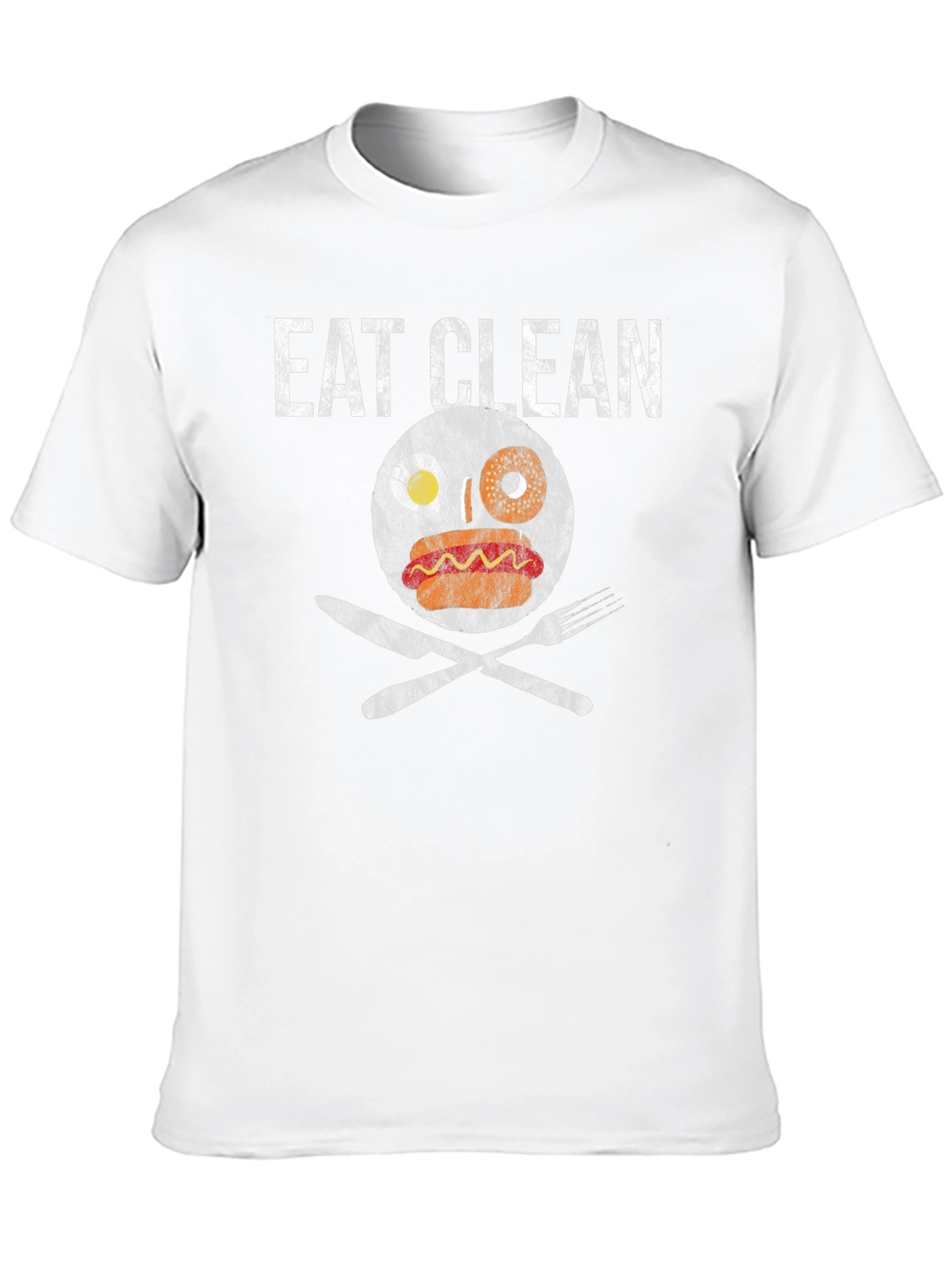 Eat Clean Graphic Tee Funny Foodie T-Shirt