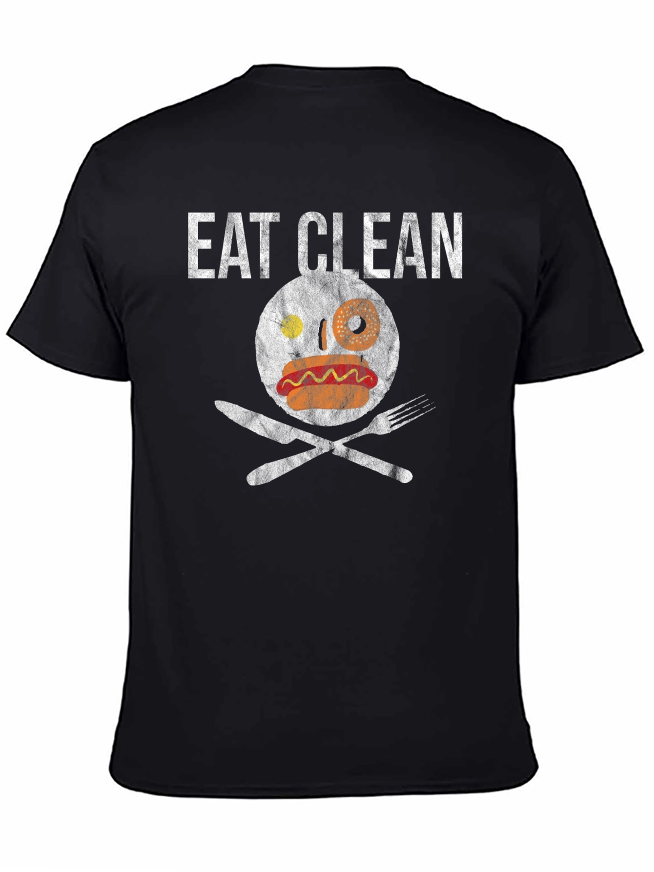 Eat Clean Graphic Tee Funny Foodie T-Shirt