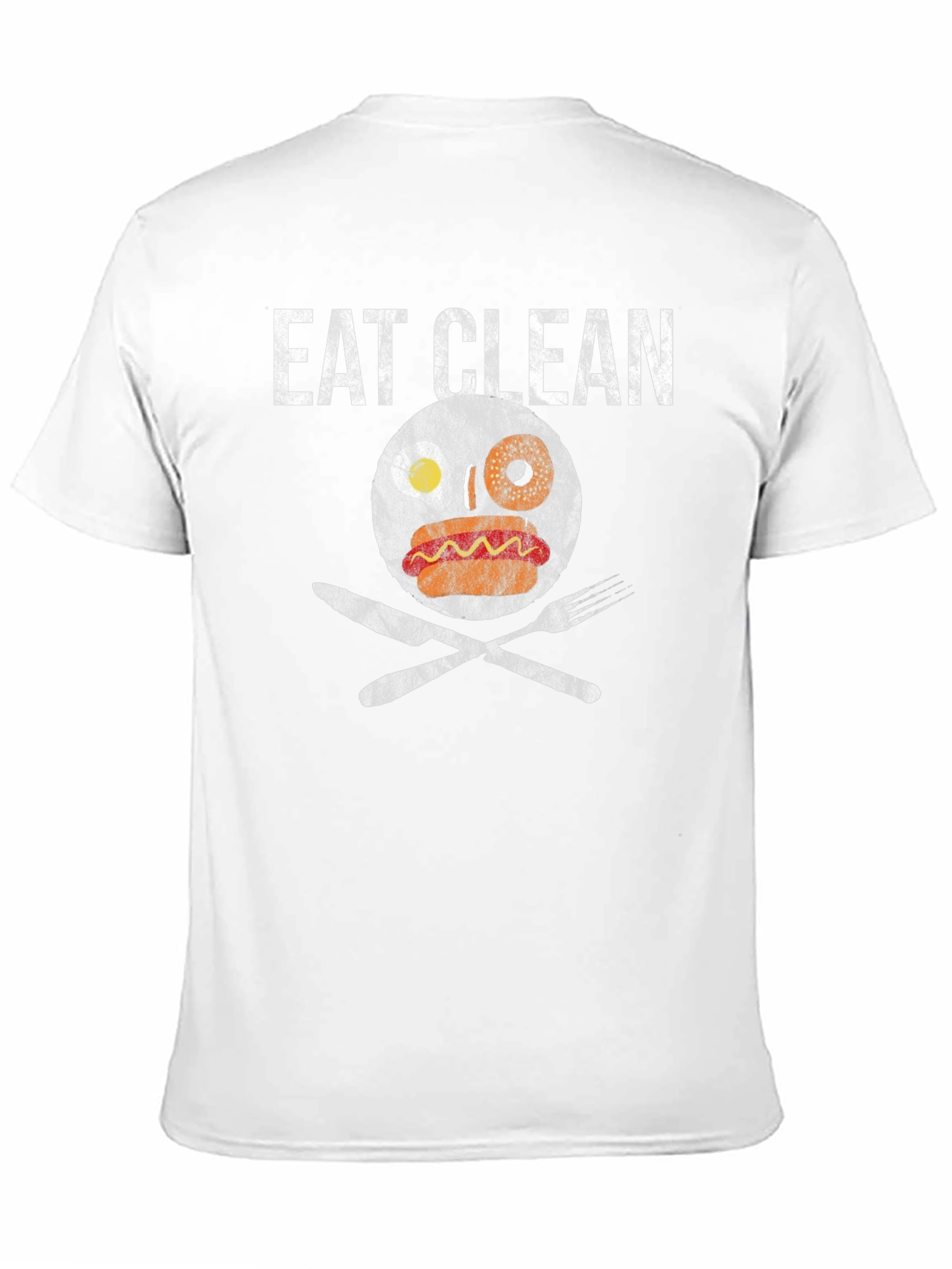 Eat Clean Graphic Tee Funny Foodie T-Shirt
