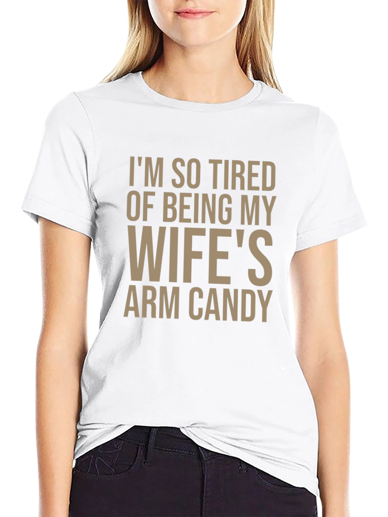 Funny Wifes Arm Candy Graphic Tee for Men