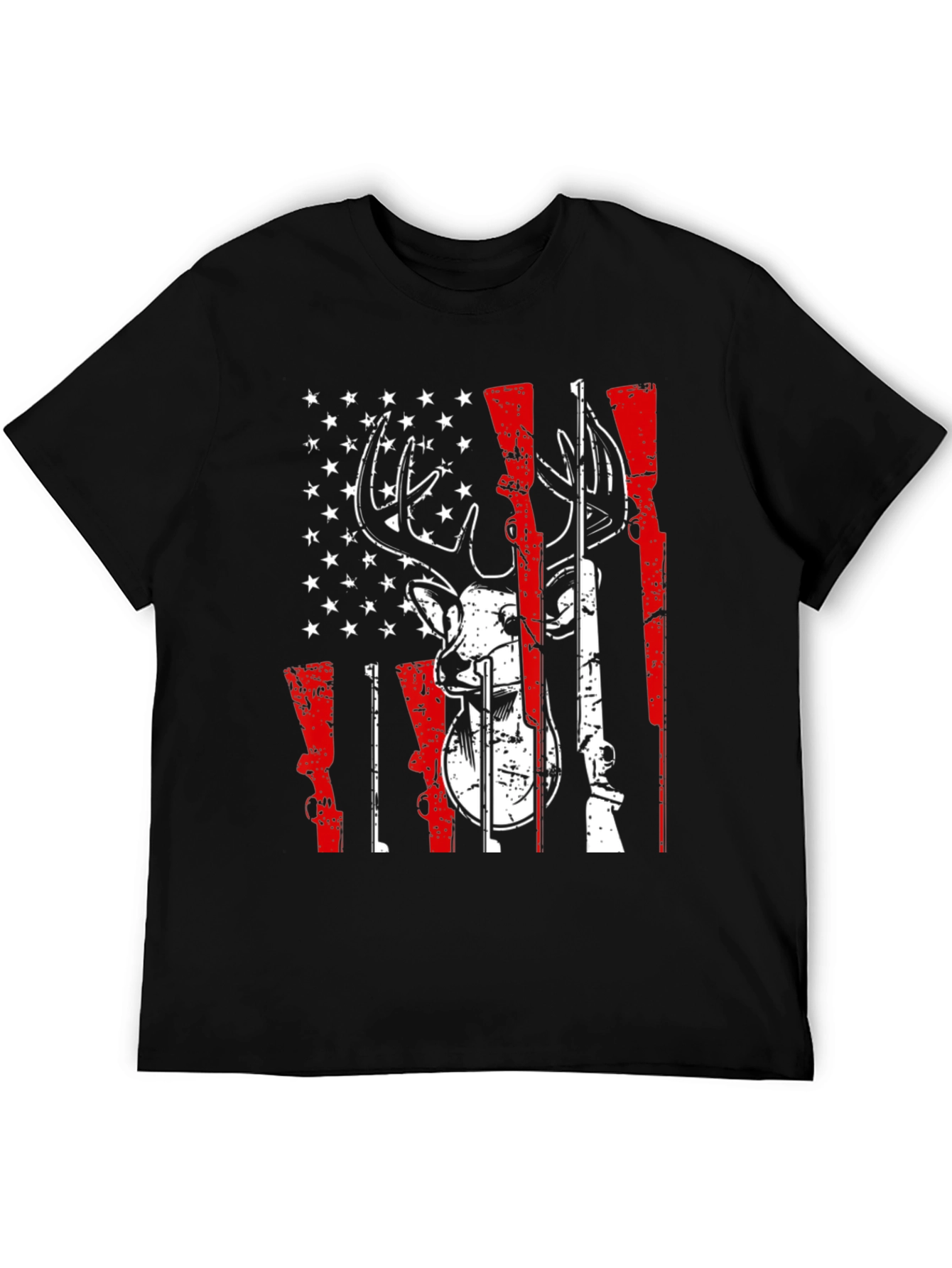 American Flag Deer Hunting Graphic Tee