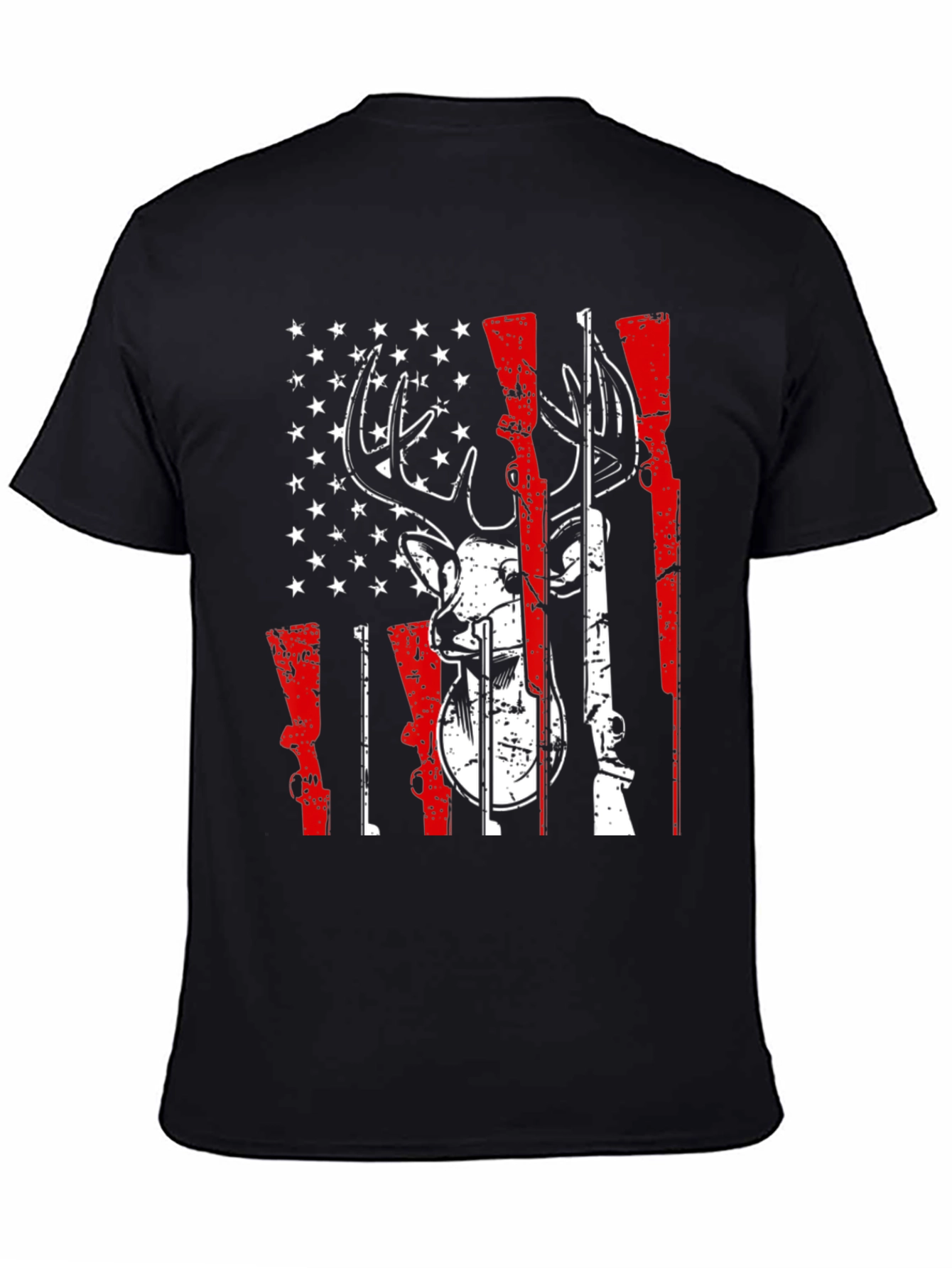 American Flag Deer Hunting Graphic Tee
