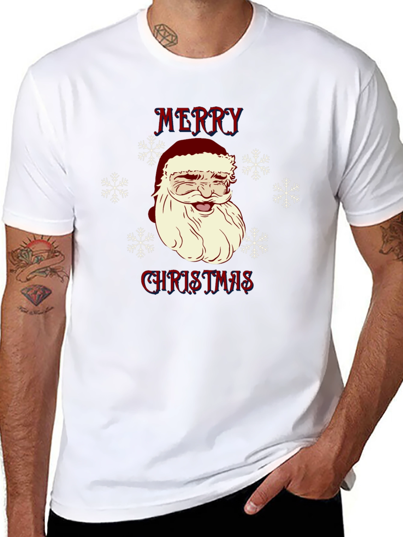 Merry Christmas Santa Graphic T-Shirt