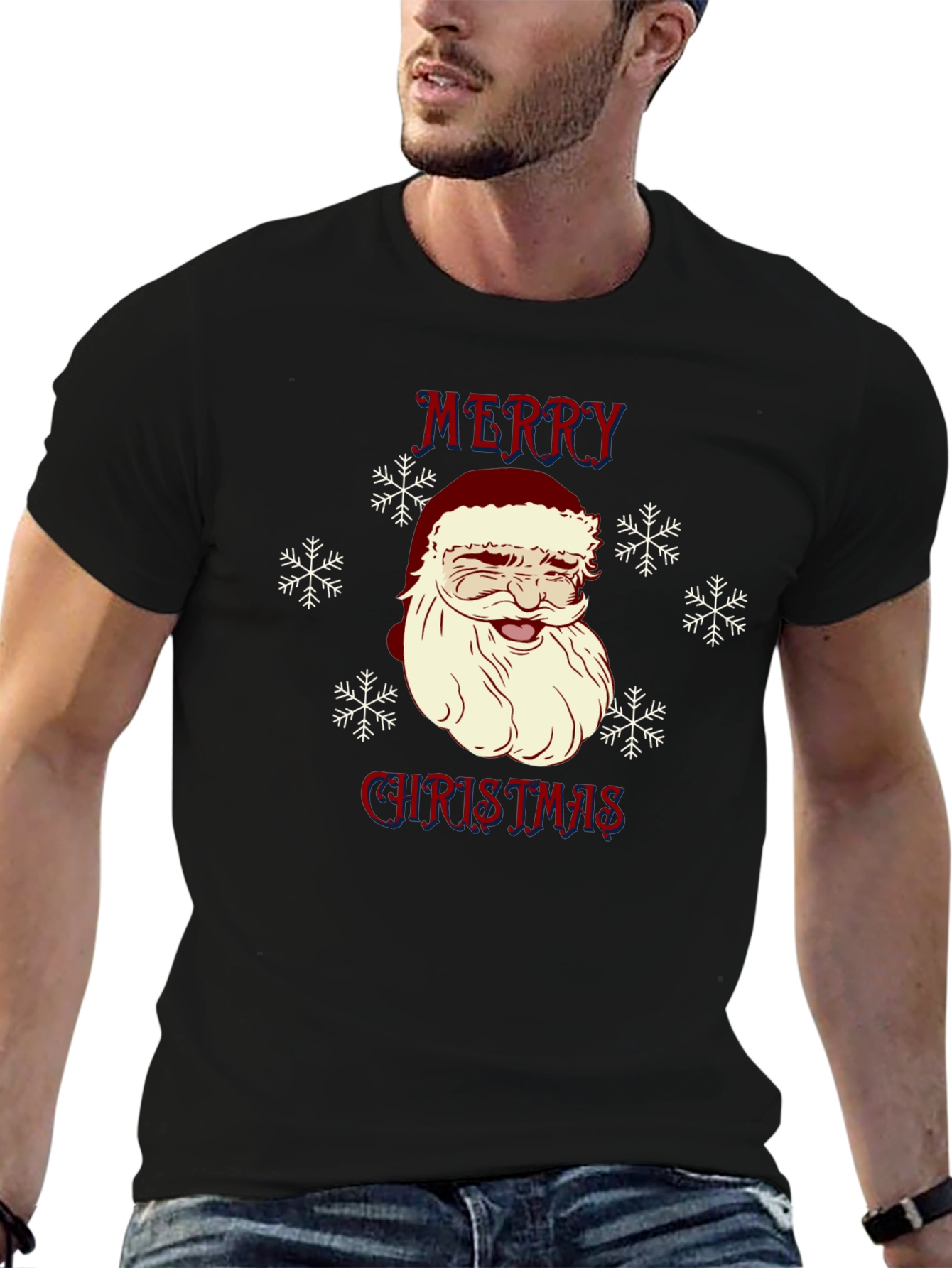Merry Christmas Santa Graphic T-Shirt