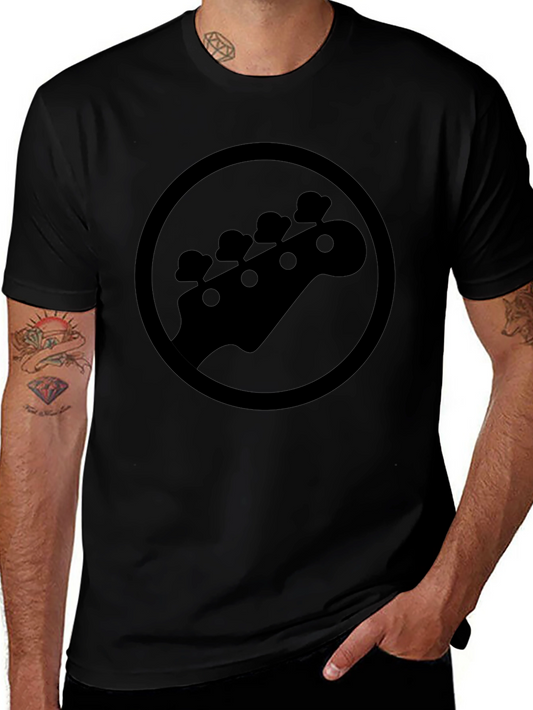 Bass Guitar Headstock T-Shirt - Black