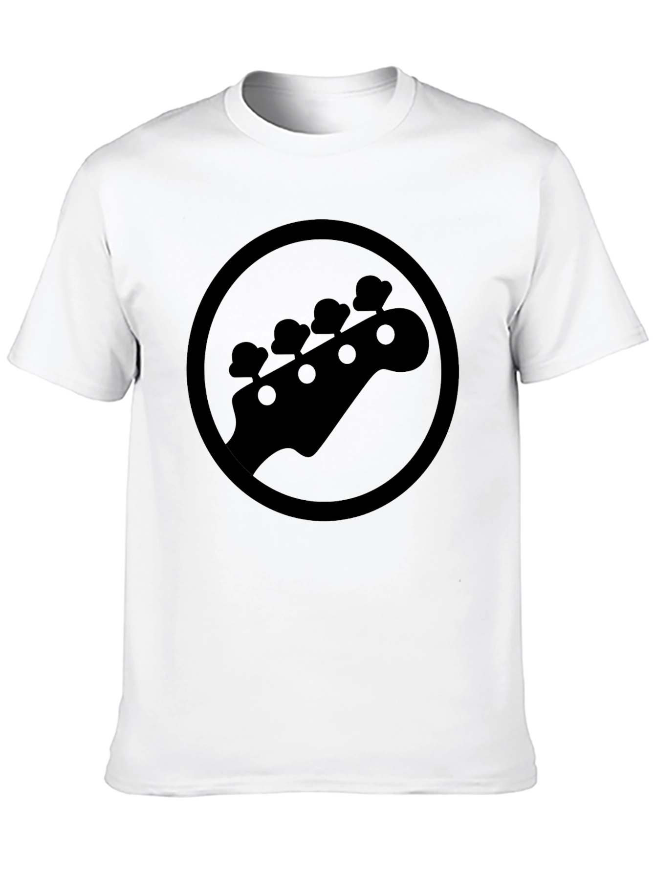 Bass Guitar Headstock T-Shirt - Black