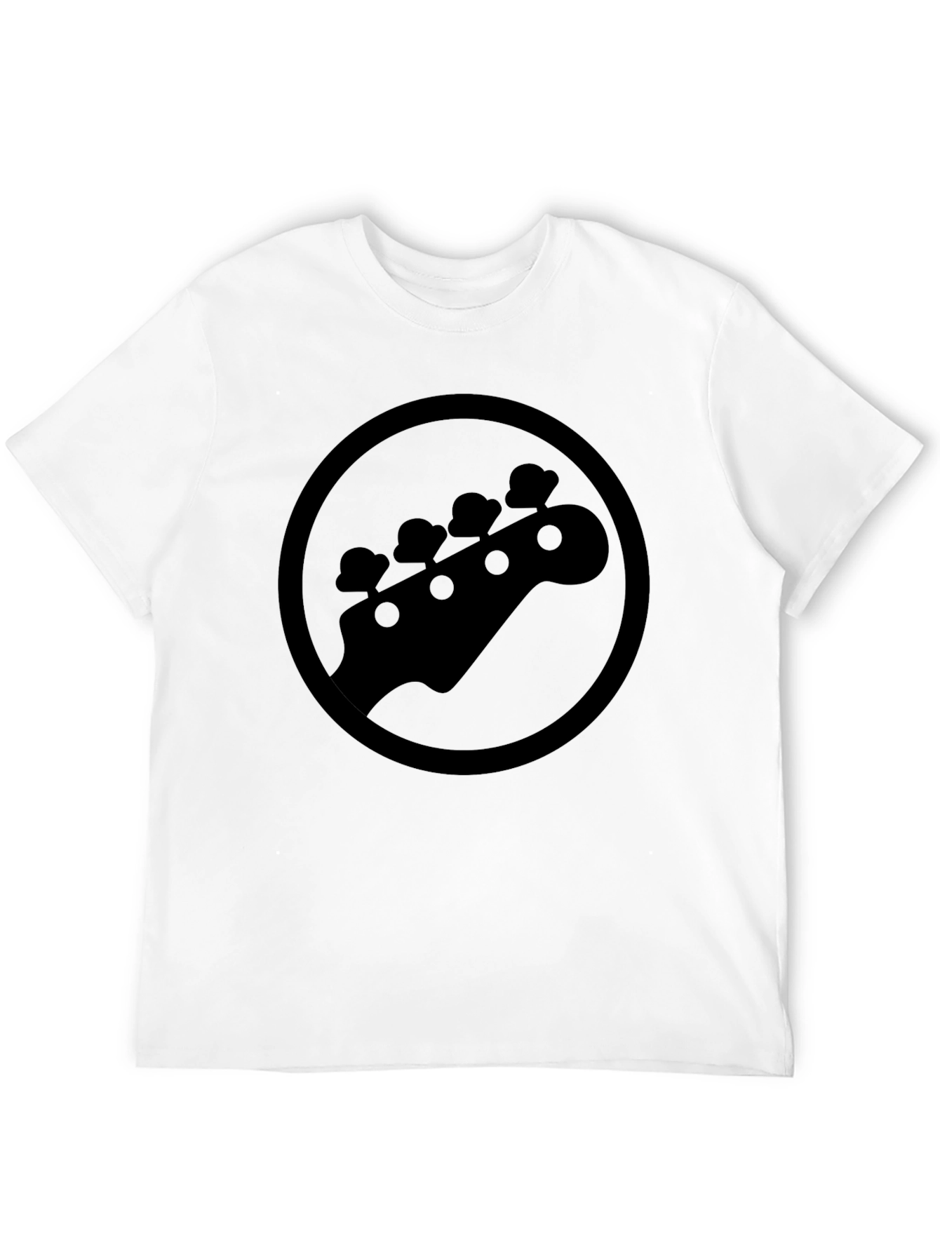 Bass Guitar Headstock T-Shirt - Black