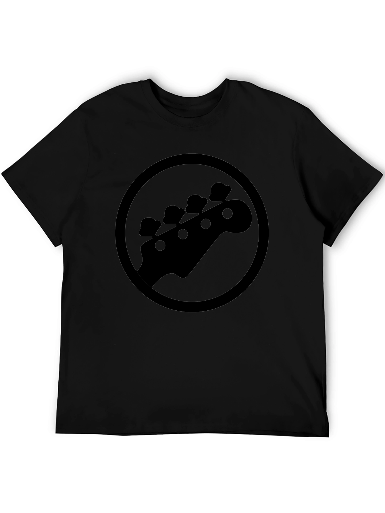 Bass Guitar Headstock T-Shirt - Black