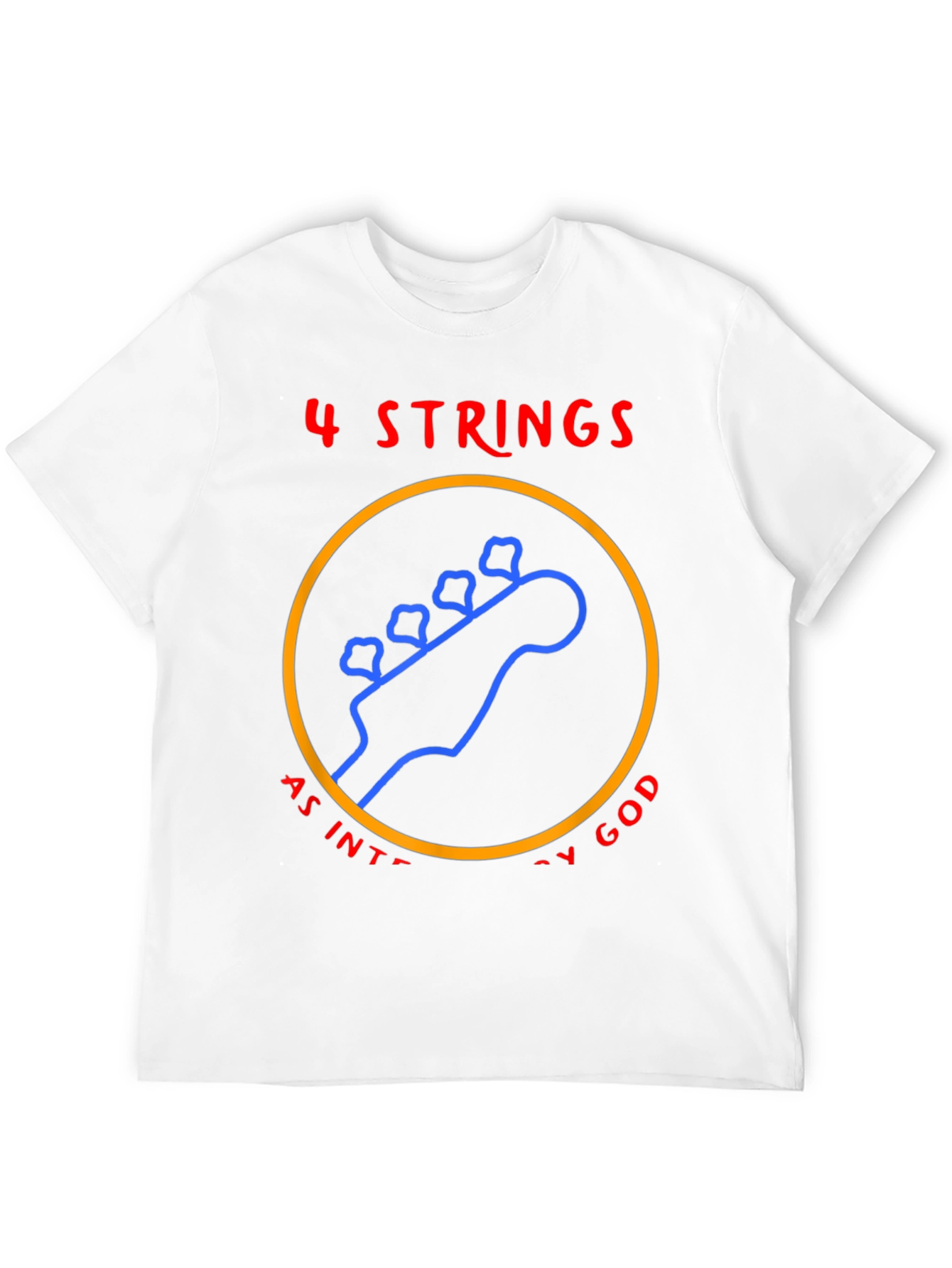 4 Strings Guitar T-Shirt - Music Lover Tee