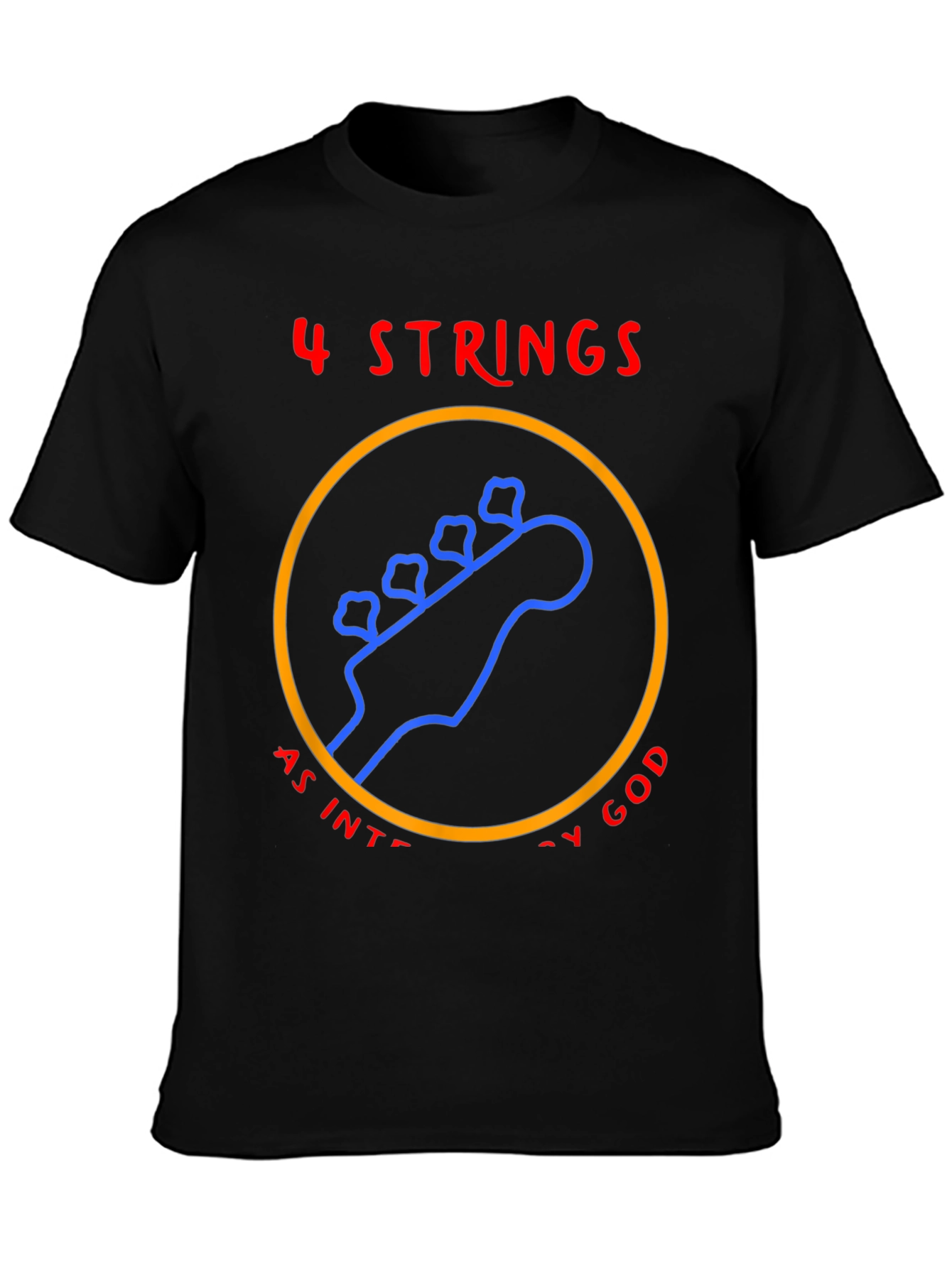 4 Strings Guitar T-Shirt - Music Lover Tee
