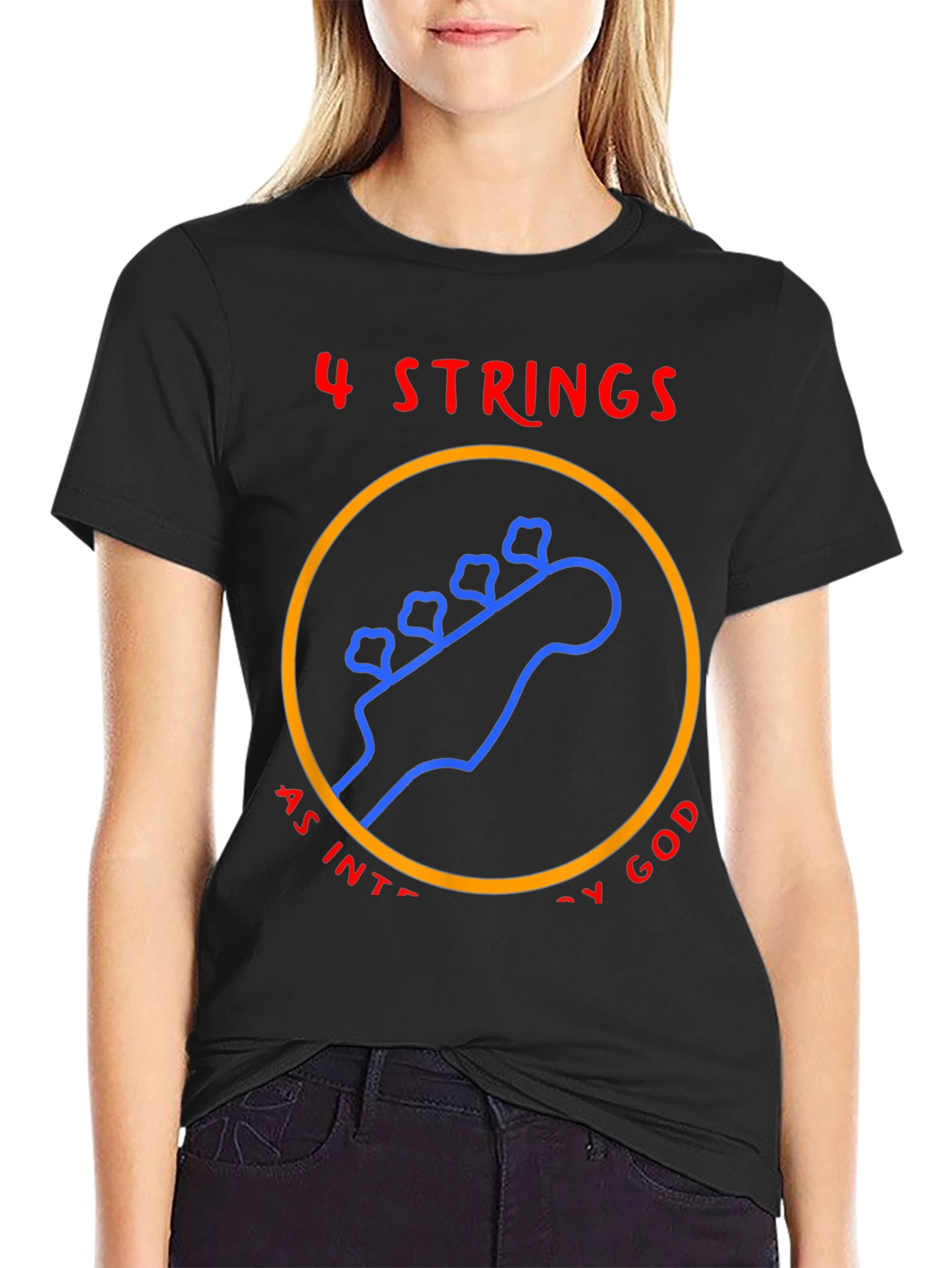 4 Strings Guitar T-Shirt - Music Lover Tee