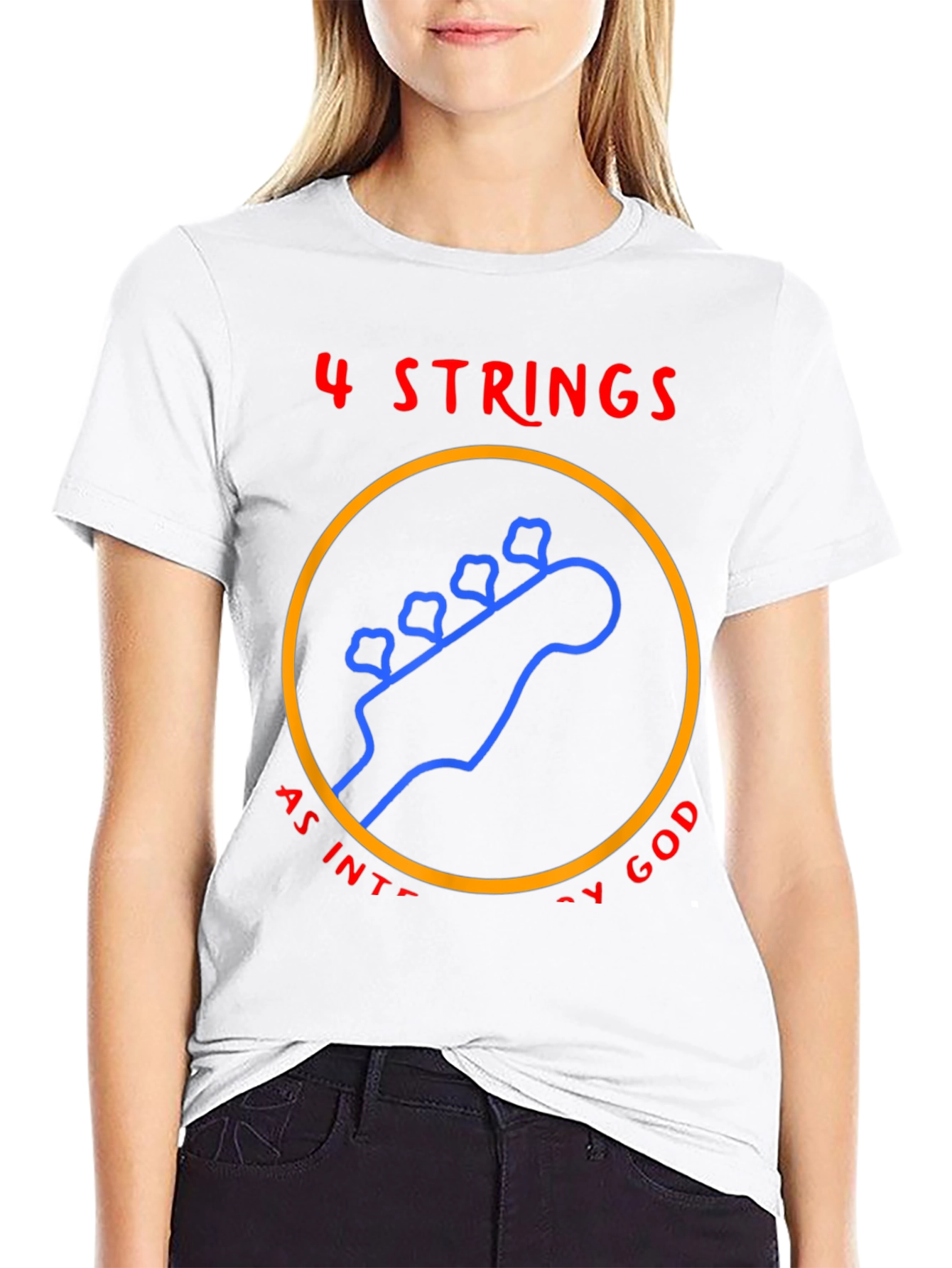 4 Strings Guitar T-Shirt - Music Lover Tee