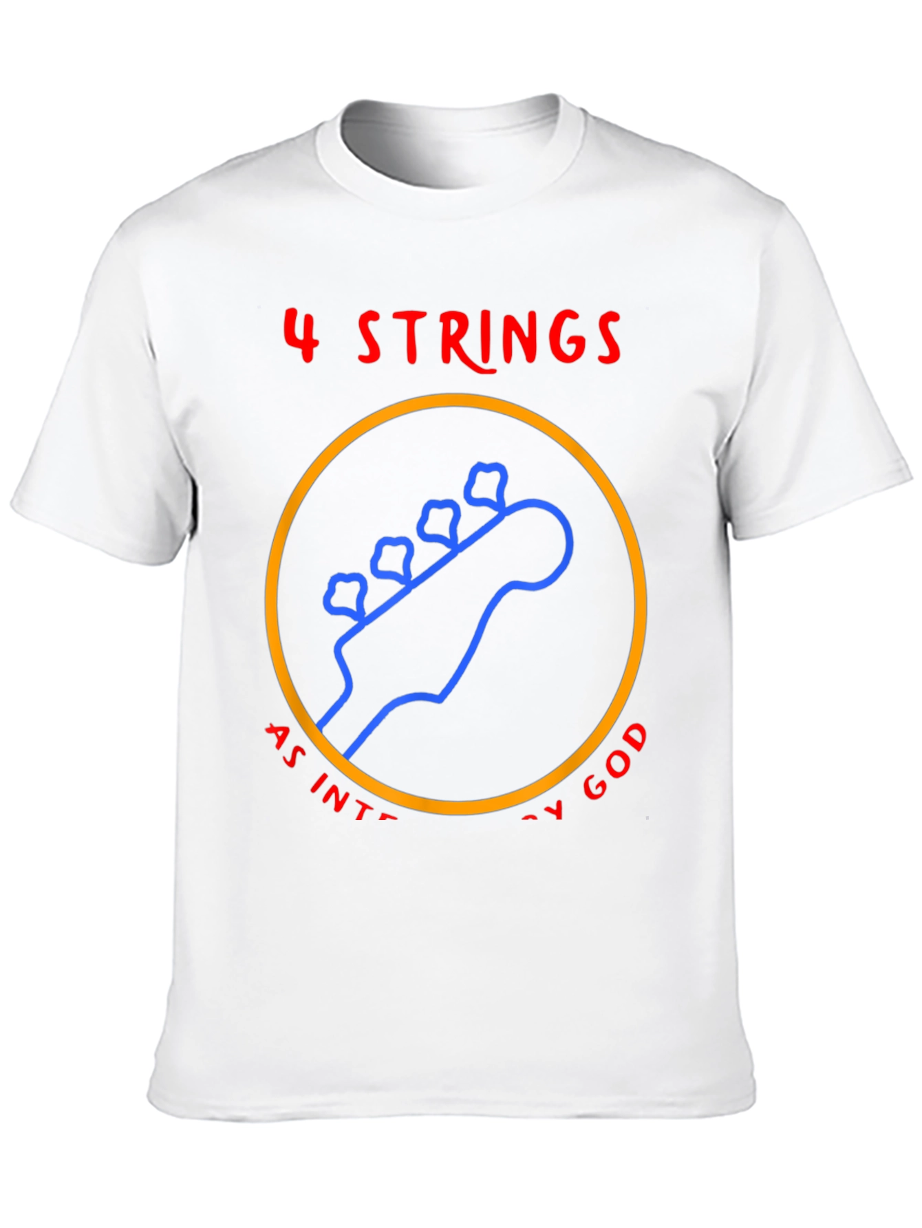4 Strings Guitar T-Shirt - Music Lover Tee