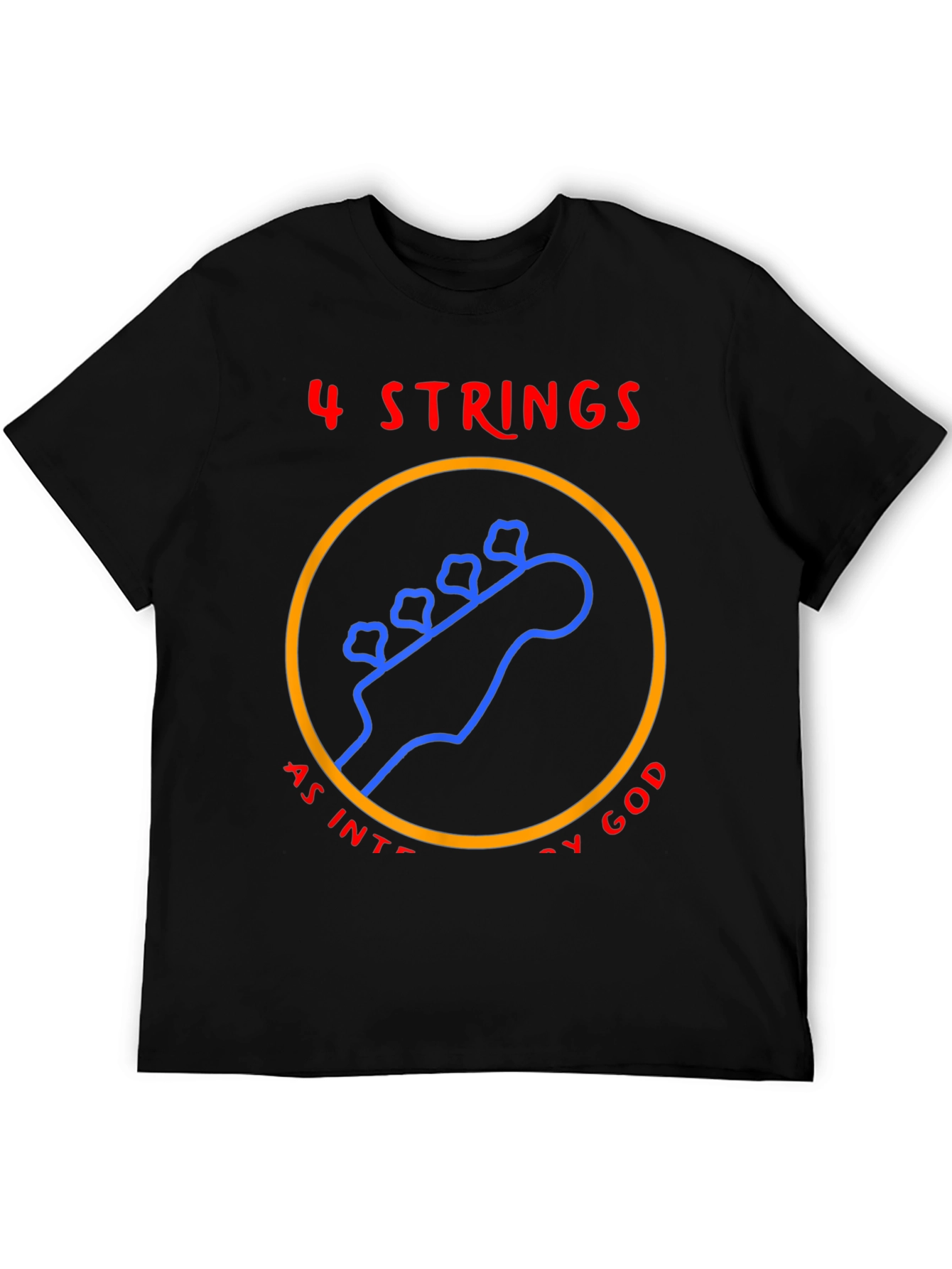4 Strings Guitar T-Shirt - Music Lover Tee