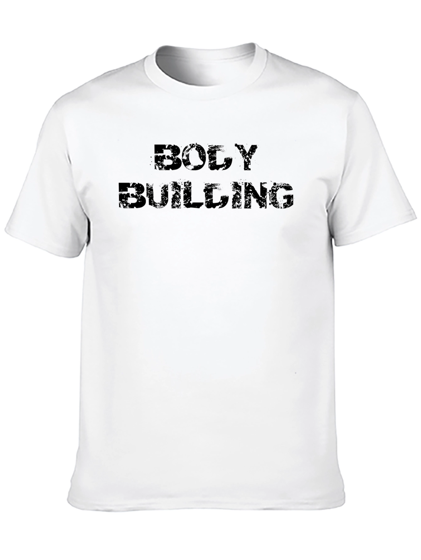 Bodybuilding Graphic Print Black T-Shirt