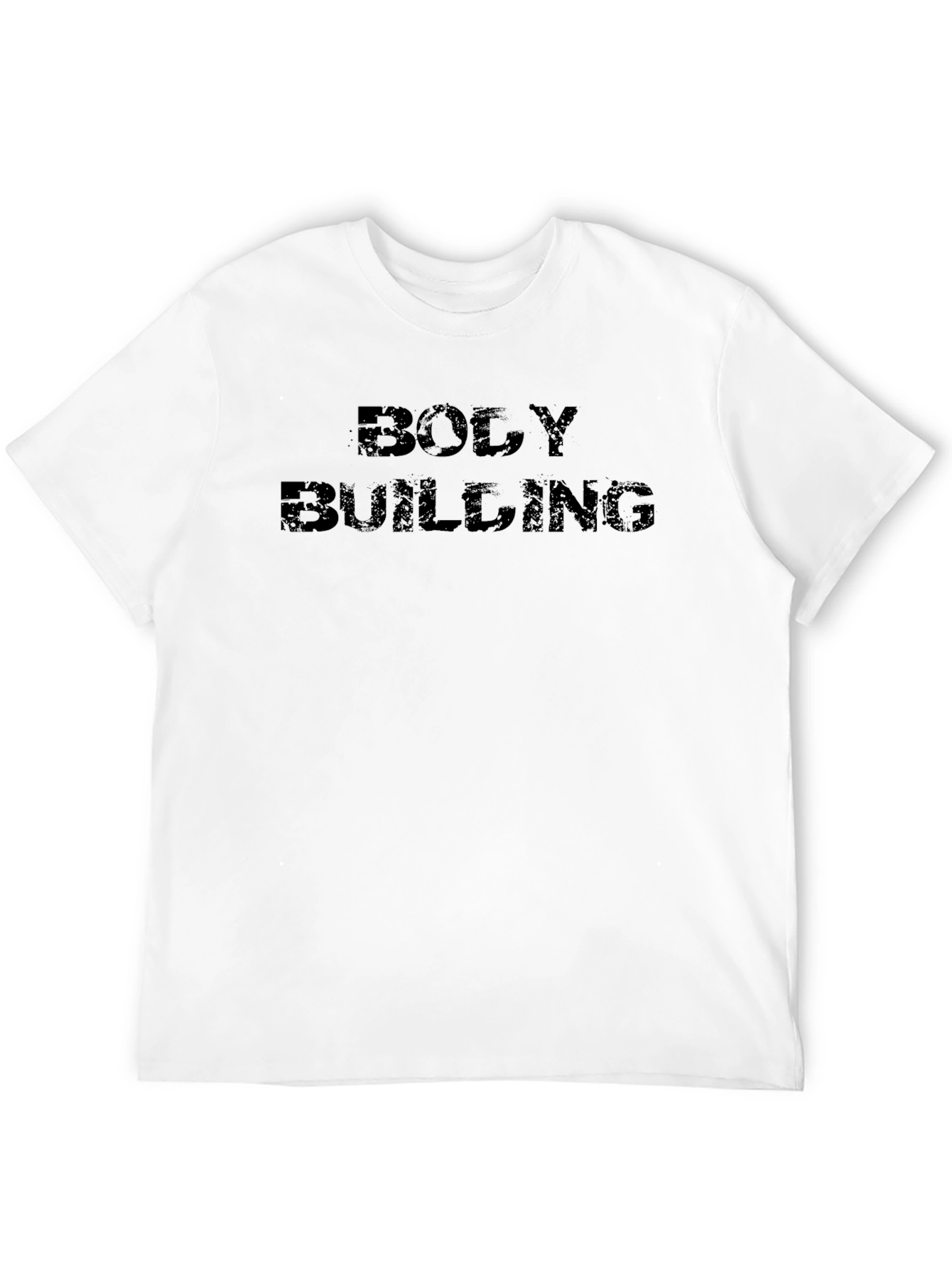 Bodybuilding Graphic Print Black T-Shirt
