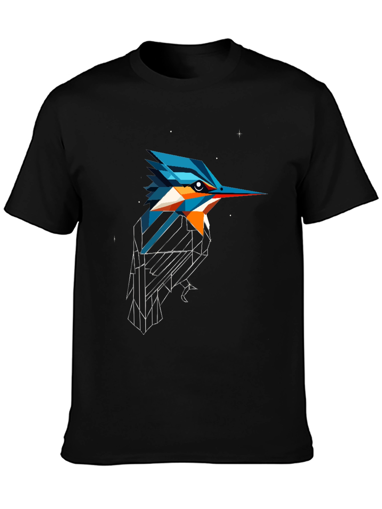 Geometric Kingfisher Graphic Tee