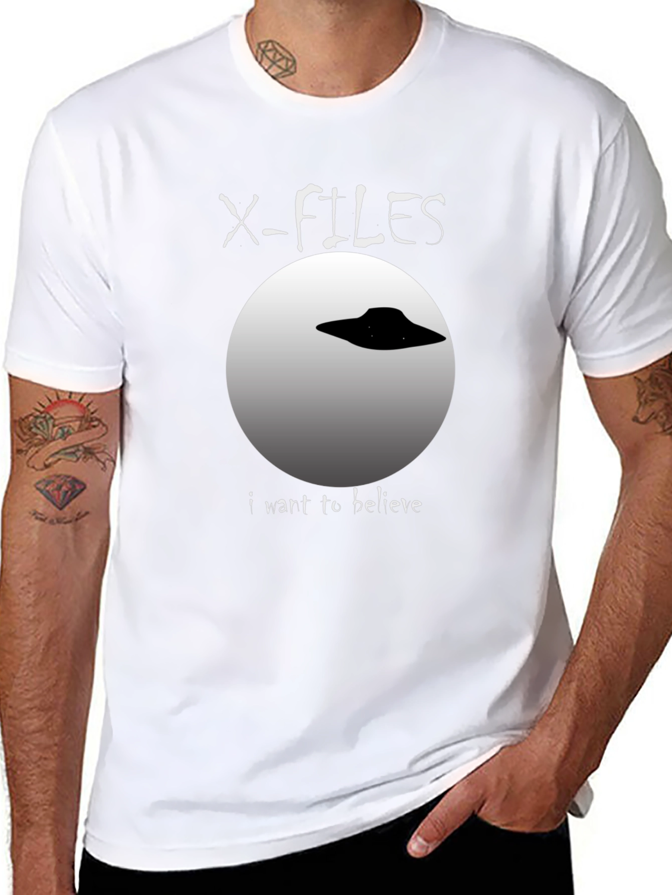 X-Files I Want To Believe UFO Graphic T-Shirt