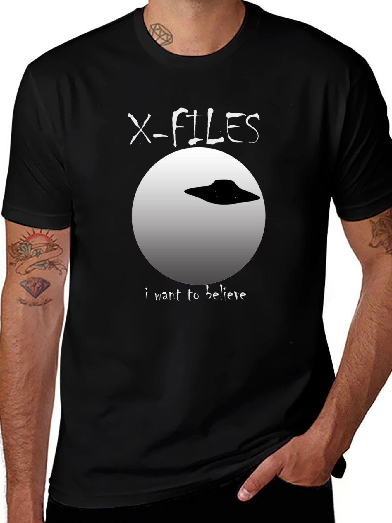 X-Files I Want To Believe UFO Graphic T-Shirt