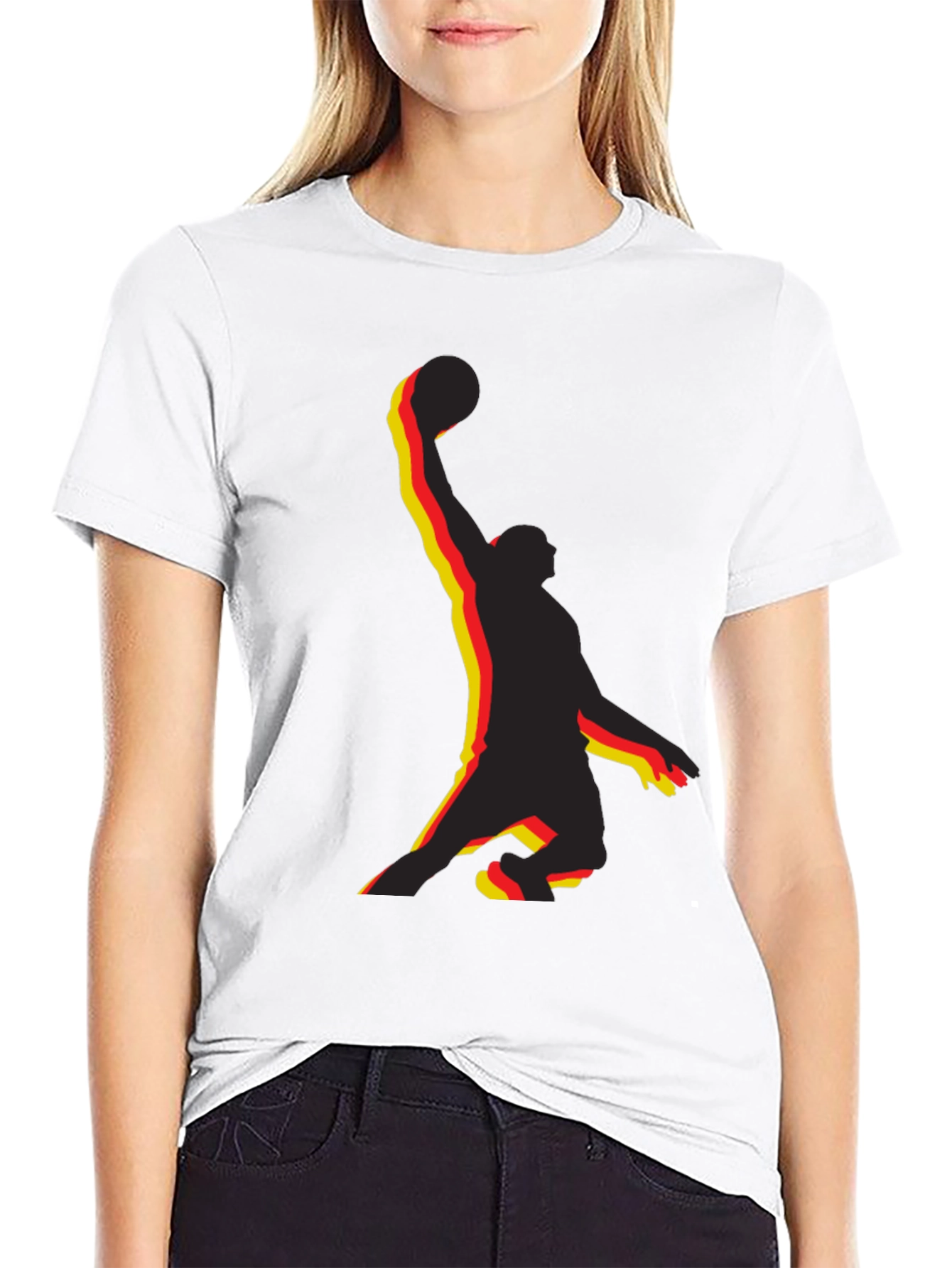Basketball Player Graphic Tee - Black