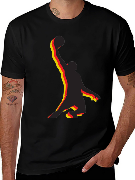 Basketball Player Graphic Tee - Black
