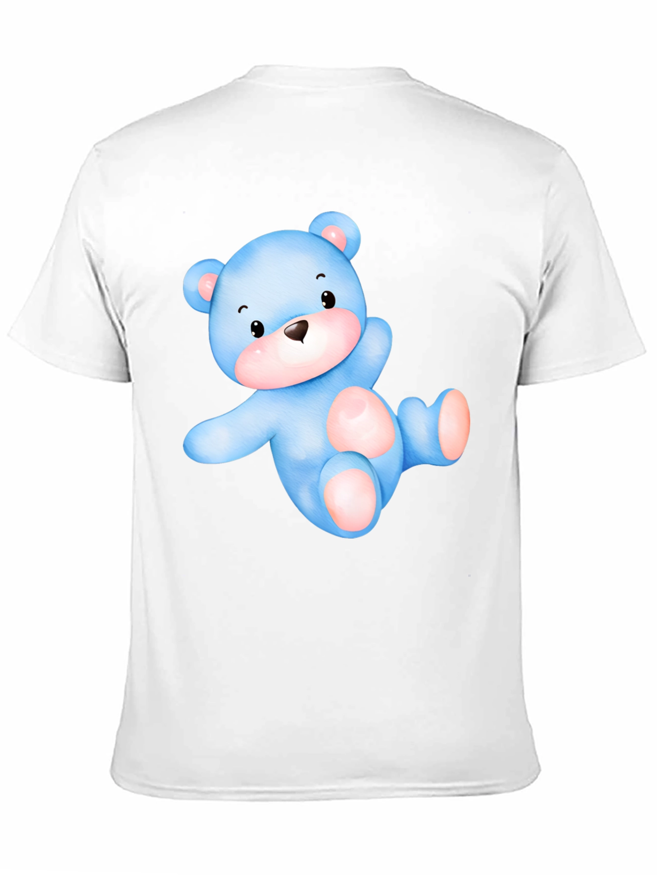 Cute Blue Teddy Bear Graphic Tee