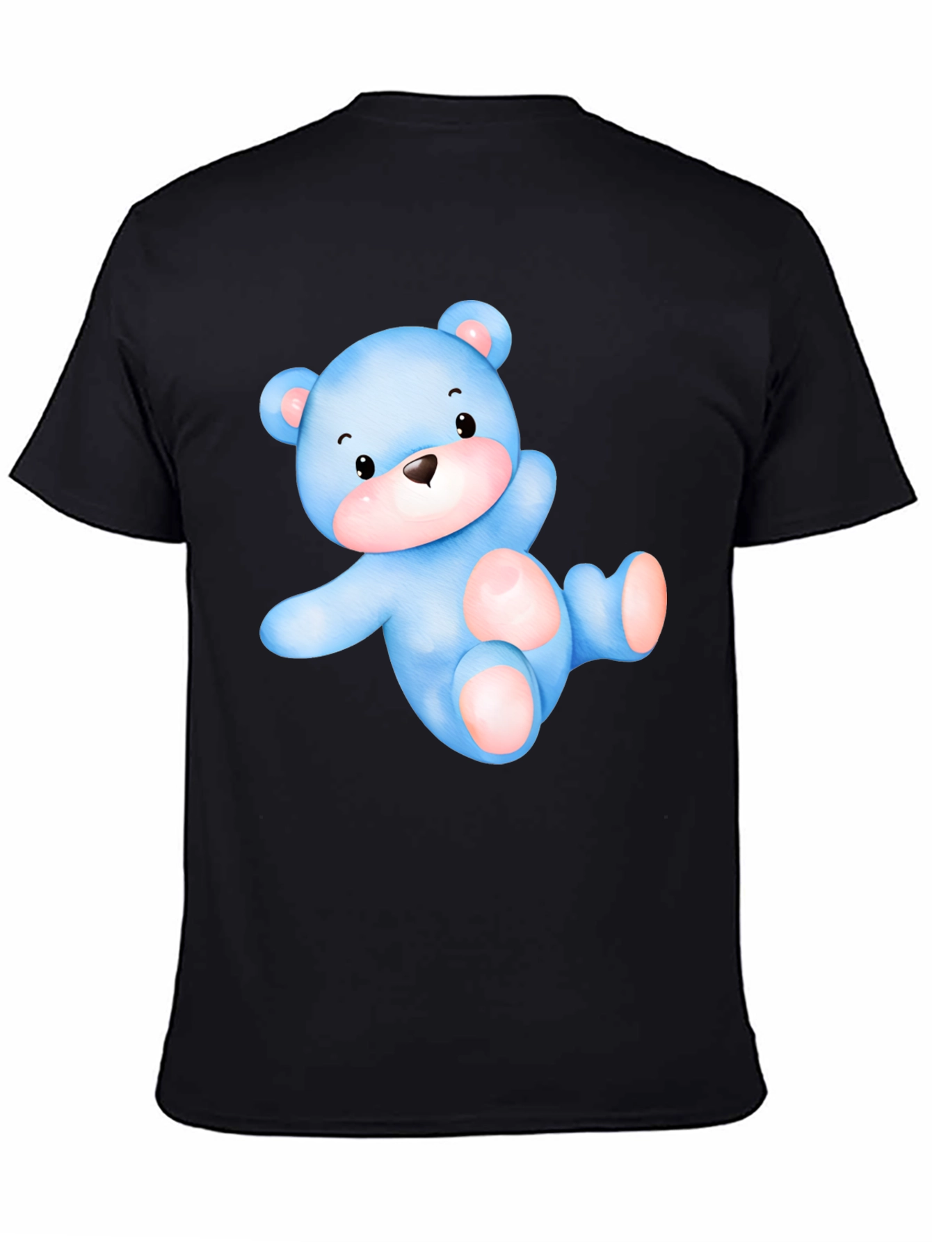 Cute Blue Teddy Bear Graphic Tee