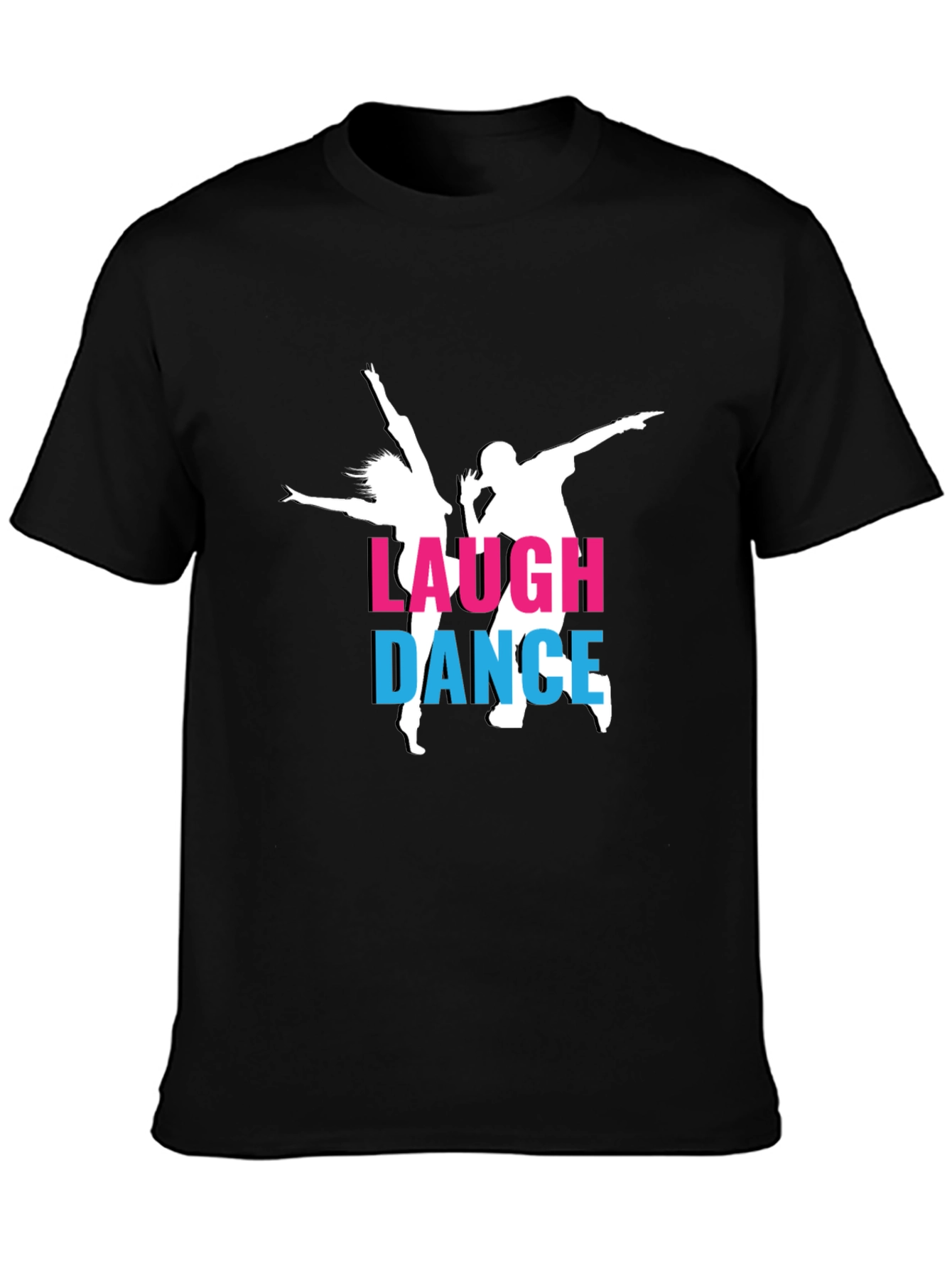 Laugh Dance T-Shirt - Stylish Black Tee