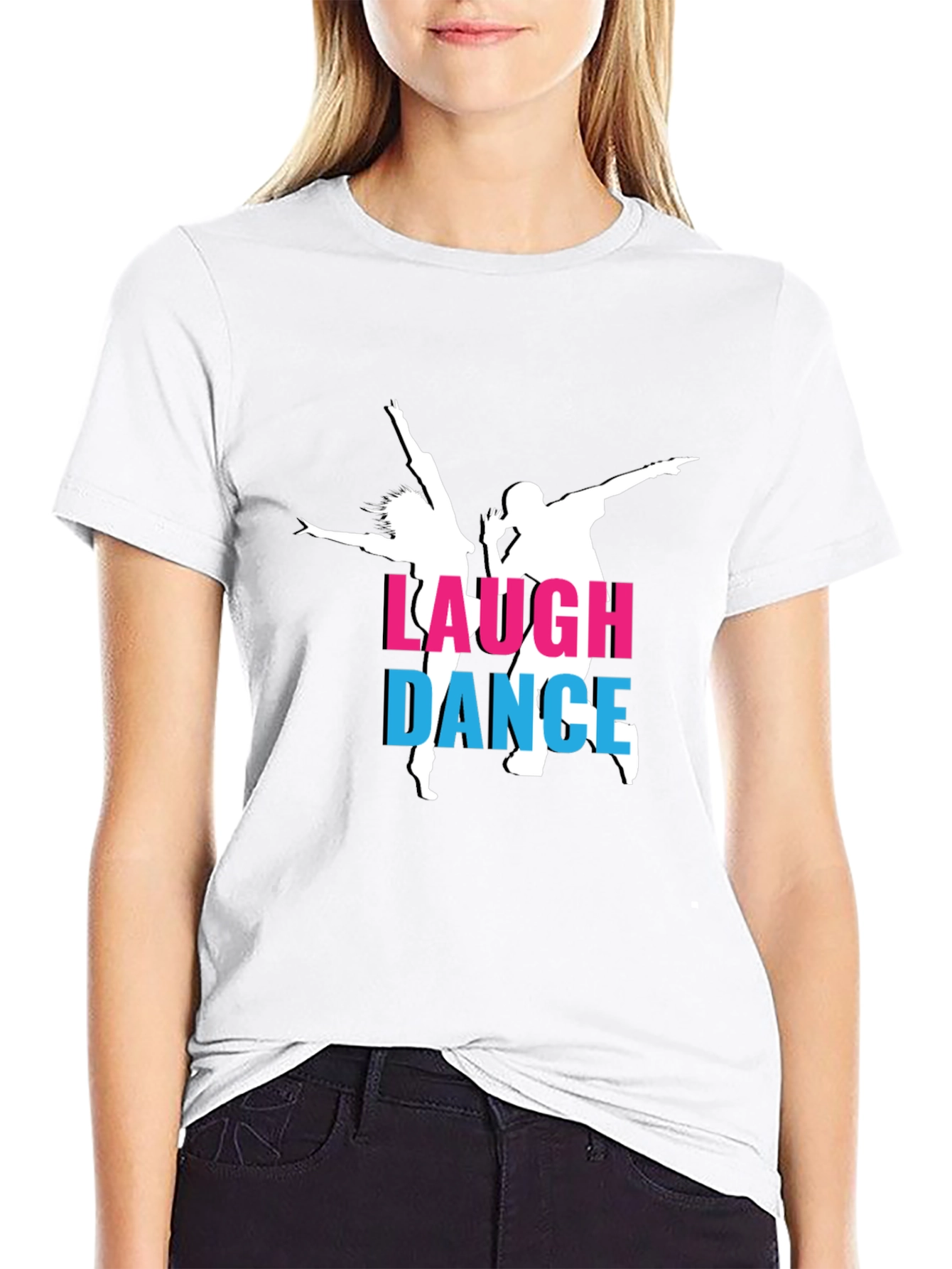 Laugh Dance T-Shirt - Stylish Black Tee