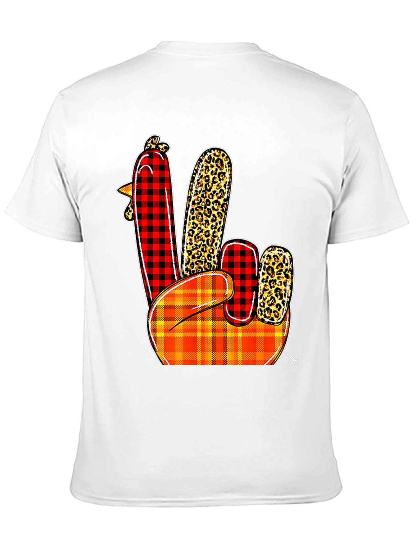 Festive Thanksgiving Turkey Peace Sign T-Shirt