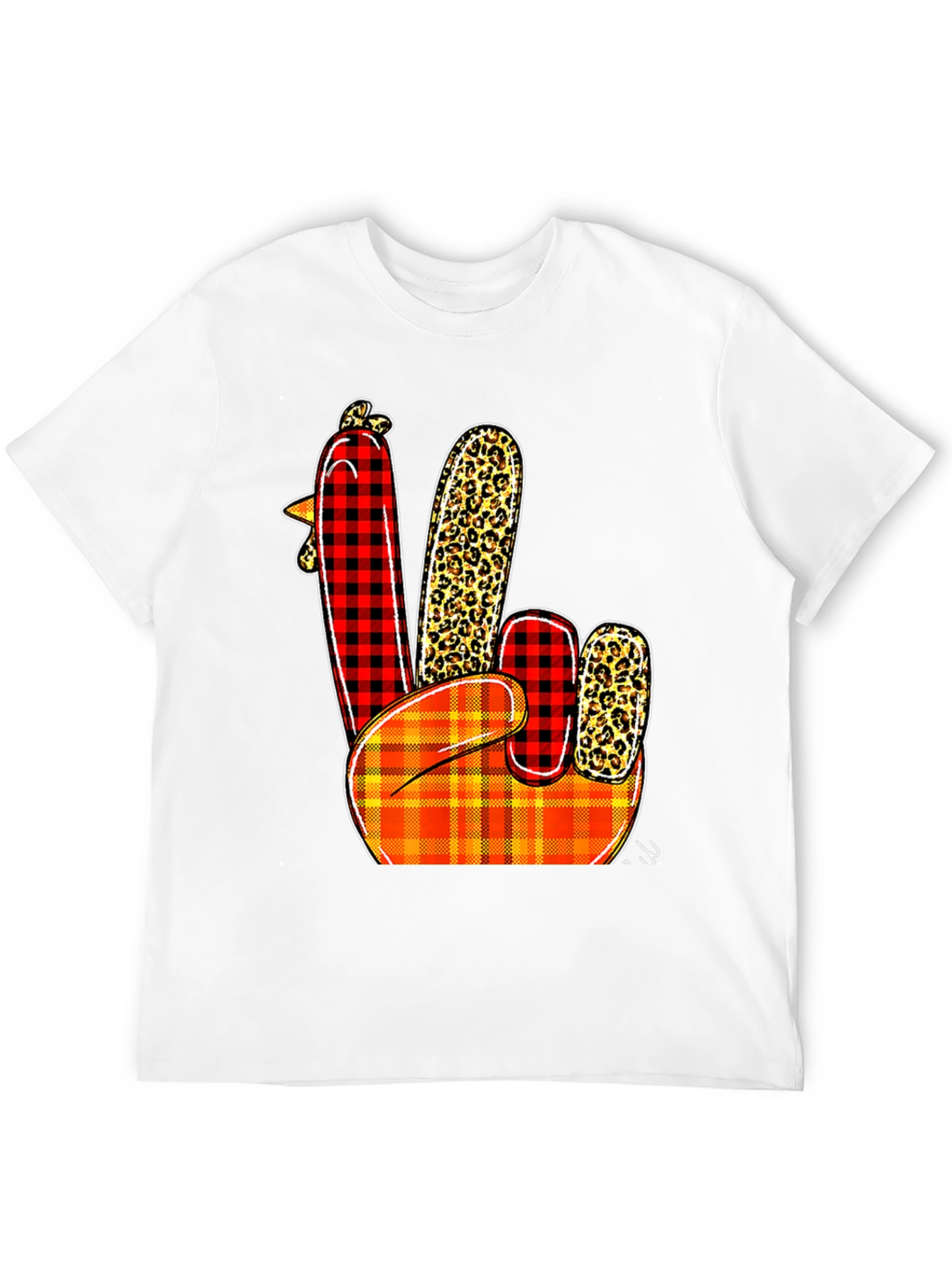 Festive Thanksgiving Turkey Peace Sign T-Shirt